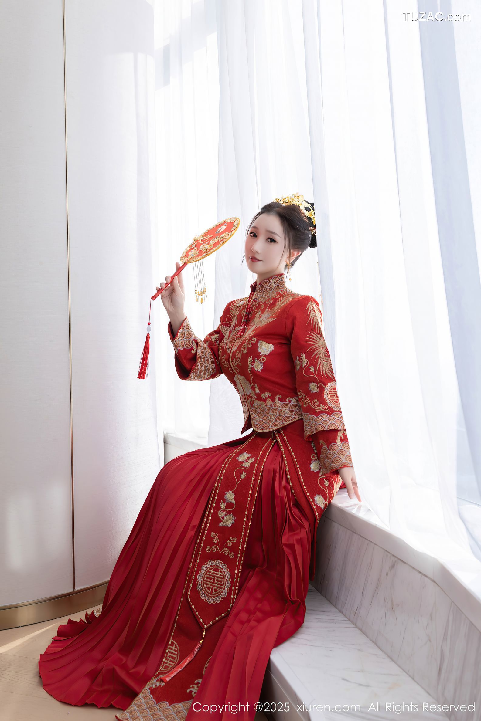 XiuRen秀人网-9811-杏子Yada-红色新娘装红色内衣-2025.01.24