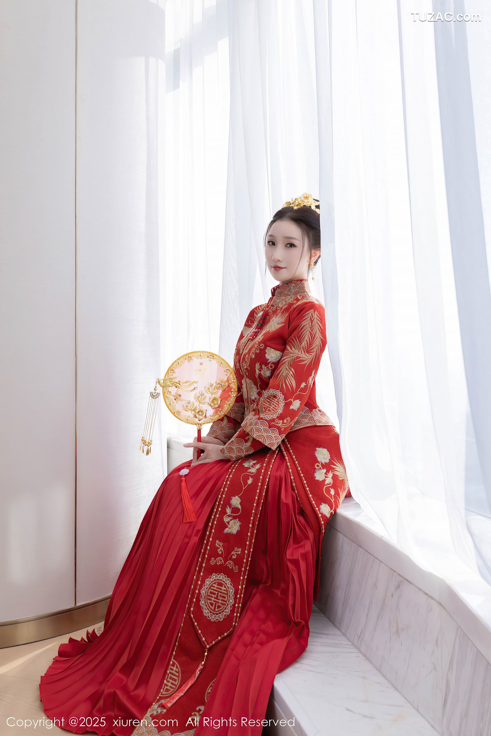 XiuRen秀人网-9811-杏子Yada-红色新娘装红色内衣-2025.01.24