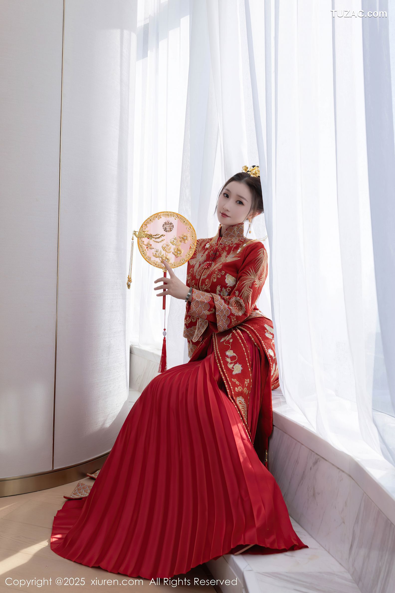 XiuRen秀人网-9811-杏子Yada-红色新娘装红色内衣-2025.01.24