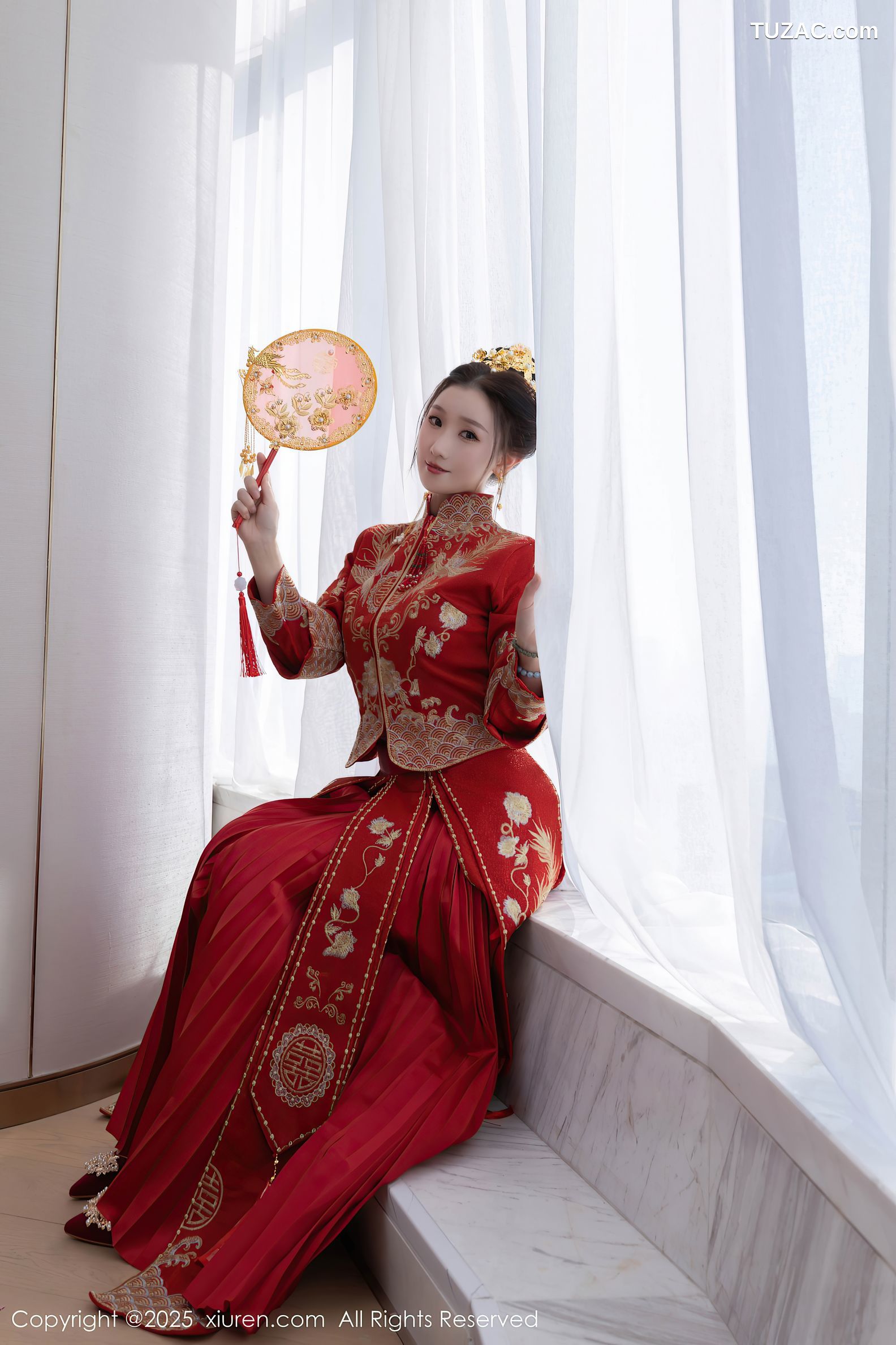 XiuRen秀人网-9811-杏子Yada-红色新娘装红色内衣-2025.01.24