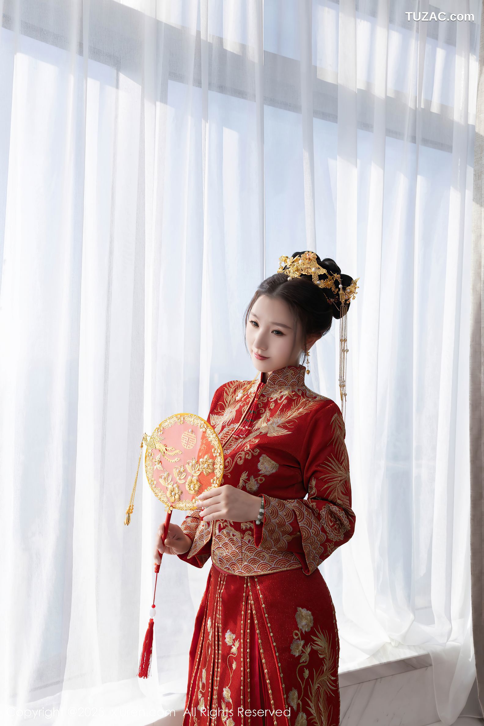 XiuRen秀人网-9811-杏子Yada-红色新娘装红色内衣-2025.01.24