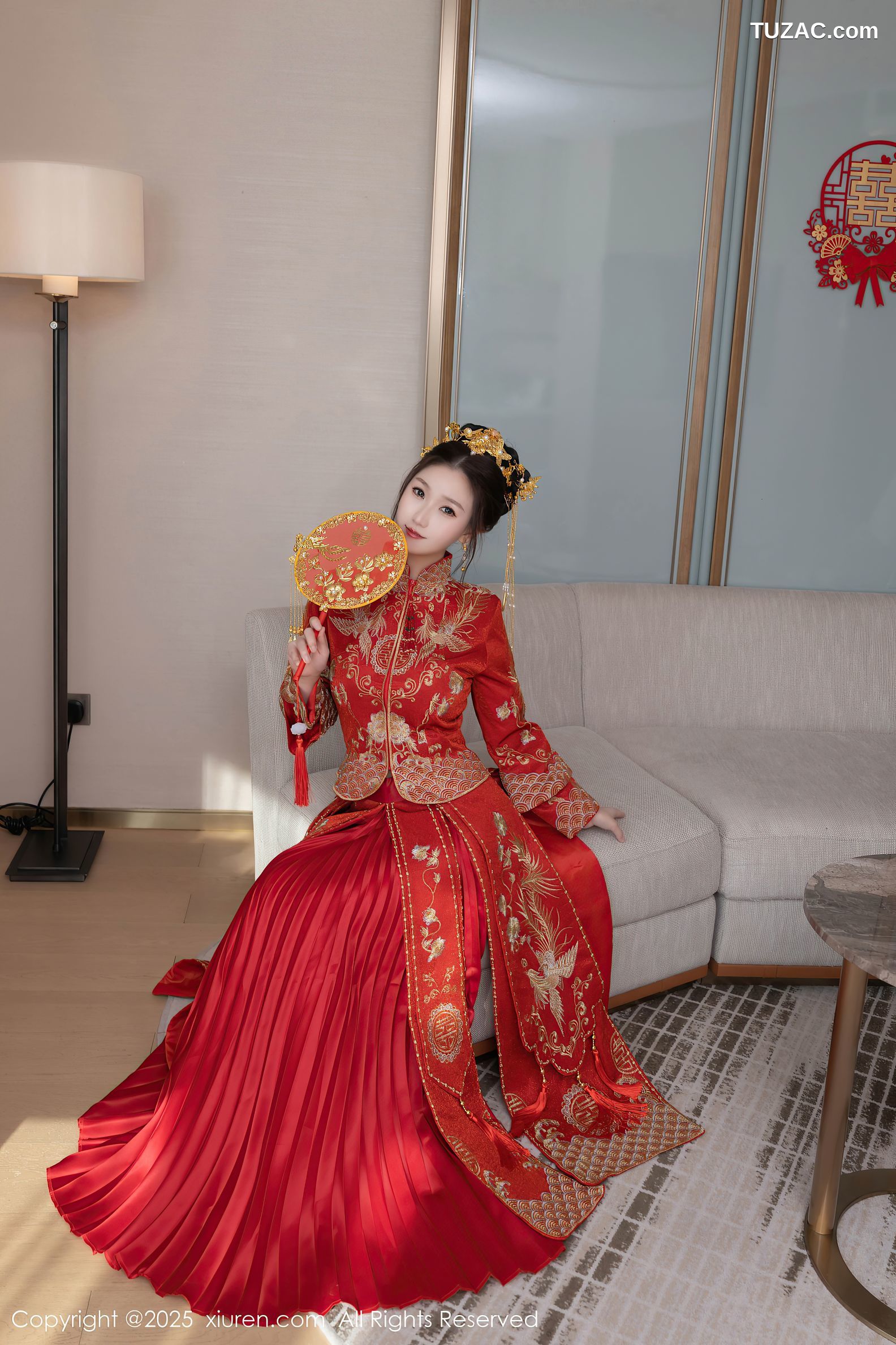 XiuRen秀人网-9811-杏子Yada-红色新娘装红色内衣-2025.01.24