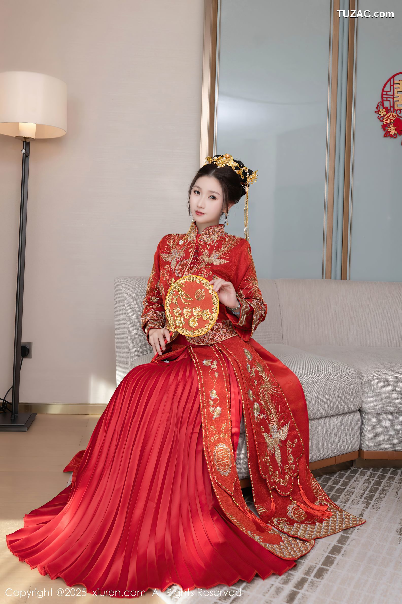 XiuRen秀人网-9811-杏子Yada-红色新娘装红色内衣-2025.01.24