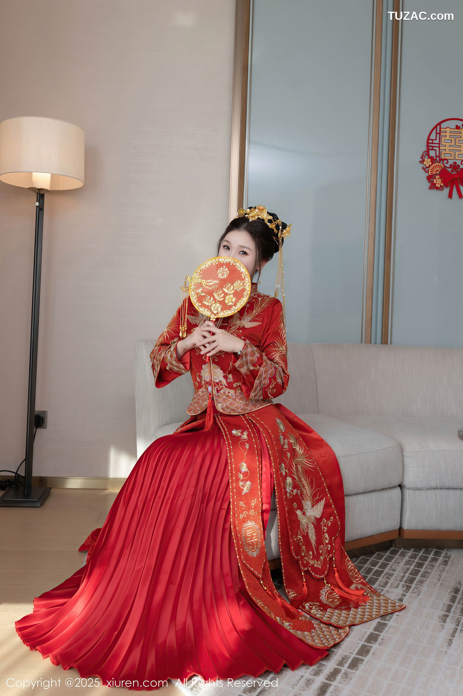 XiuRen秀人网-9811-杏子Yada-红色新娘装红色内衣-2025.01.24