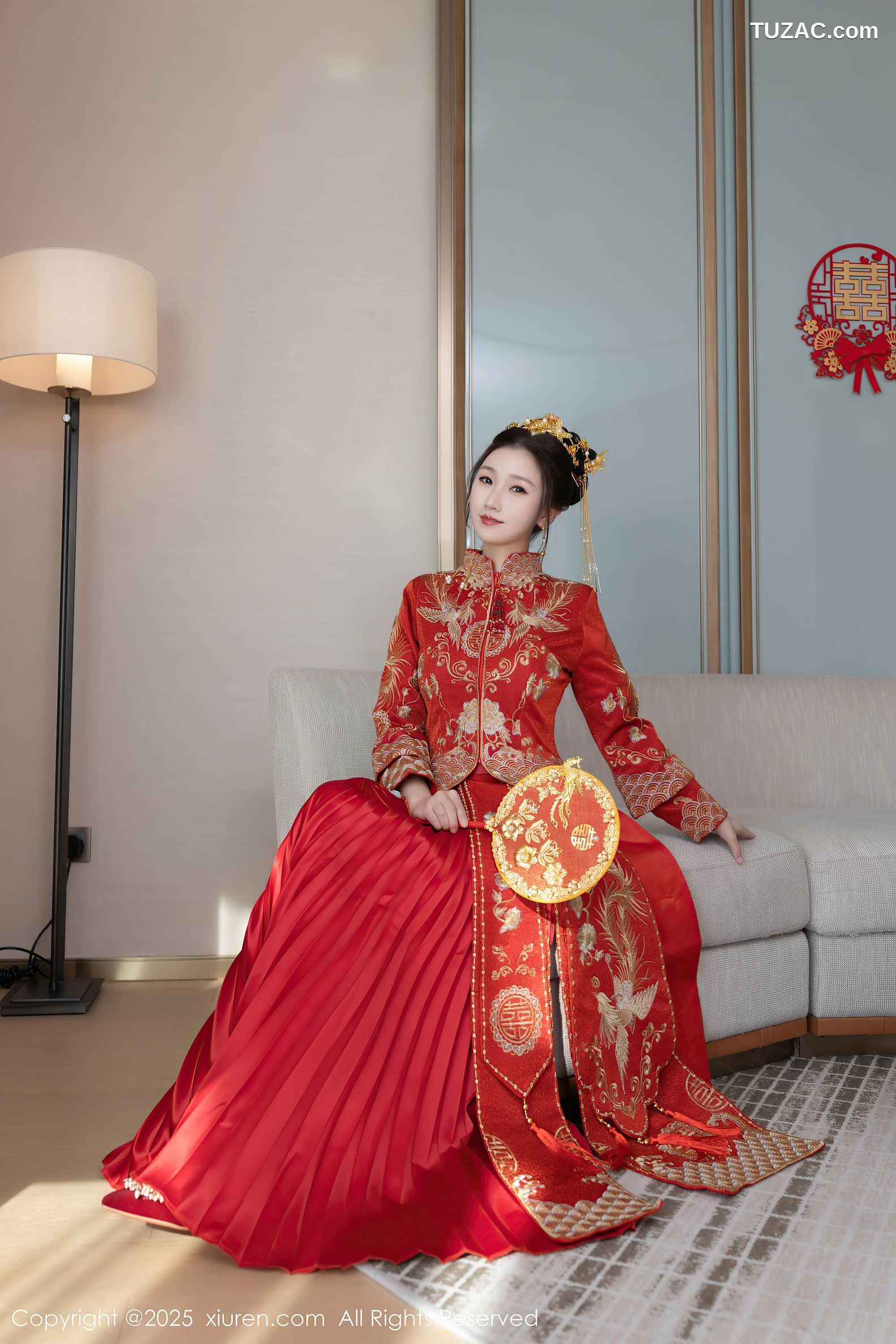 XiuRen秀人网-9811-杏子Yada-红色新娘装红色内衣-2025.01.24