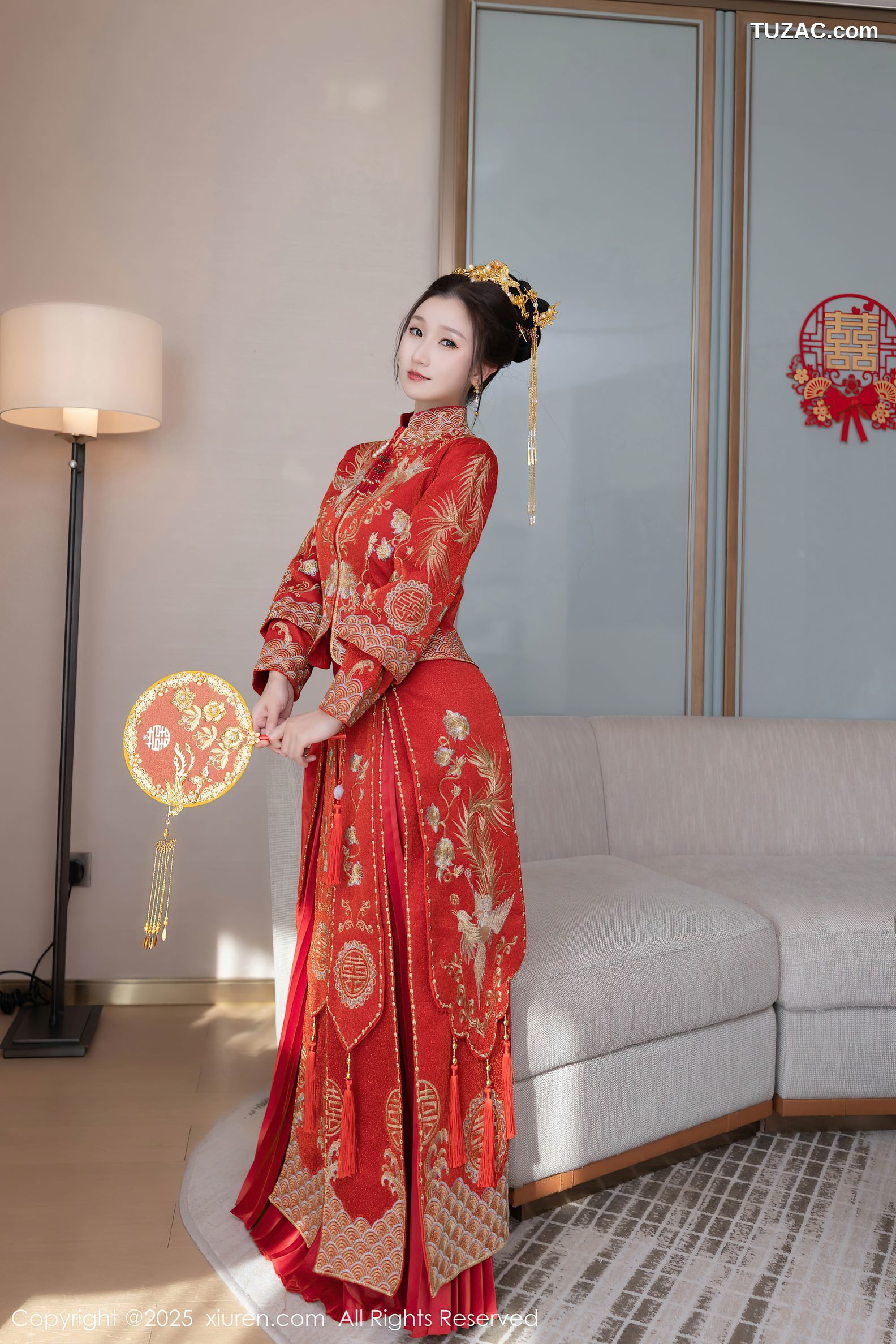 XiuRen秀人网-9811-杏子Yada-红色新娘装红色内衣-2025.01.24