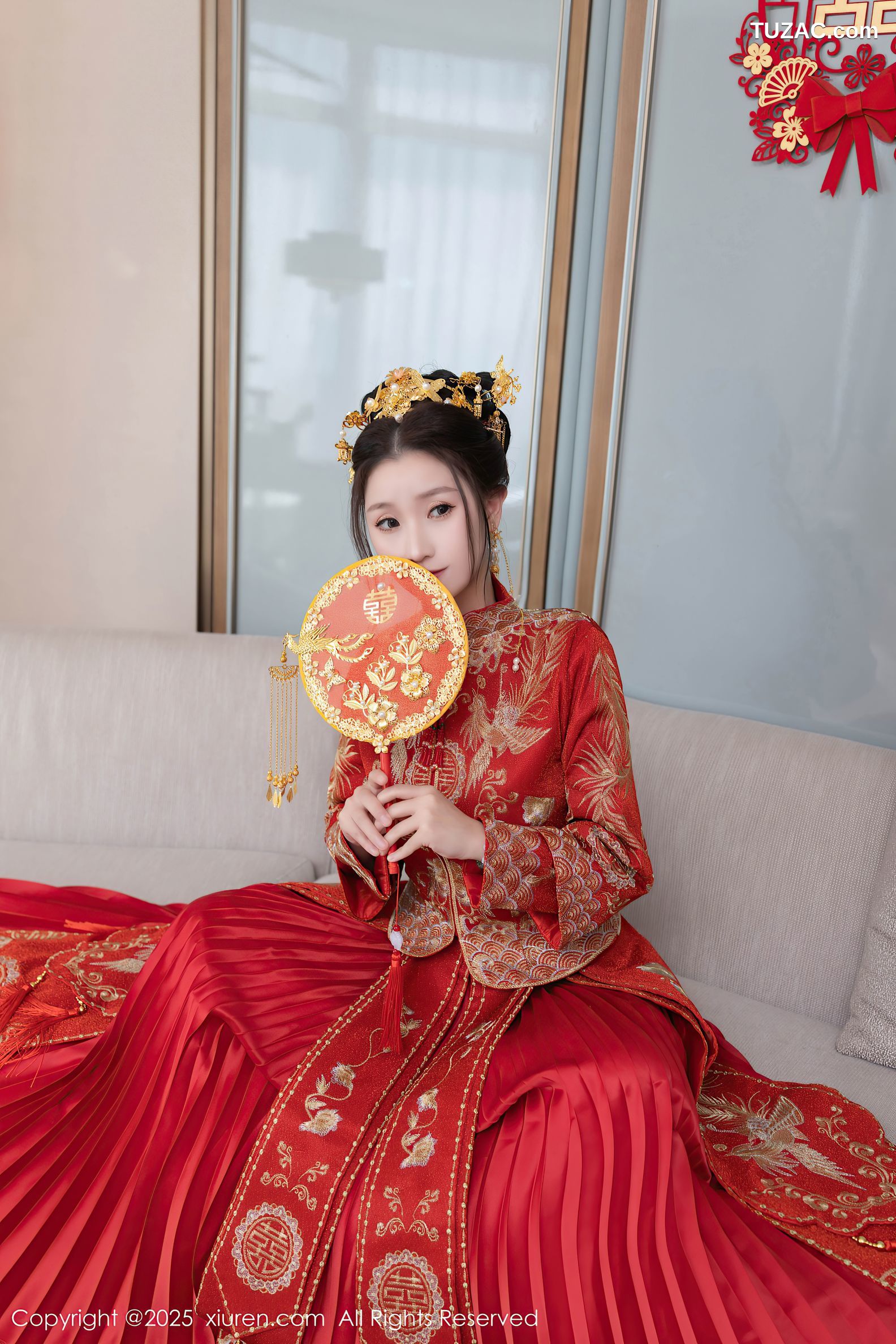 XiuRen秀人网-9811-杏子Yada-红色新娘装红色内衣-2025.01.24