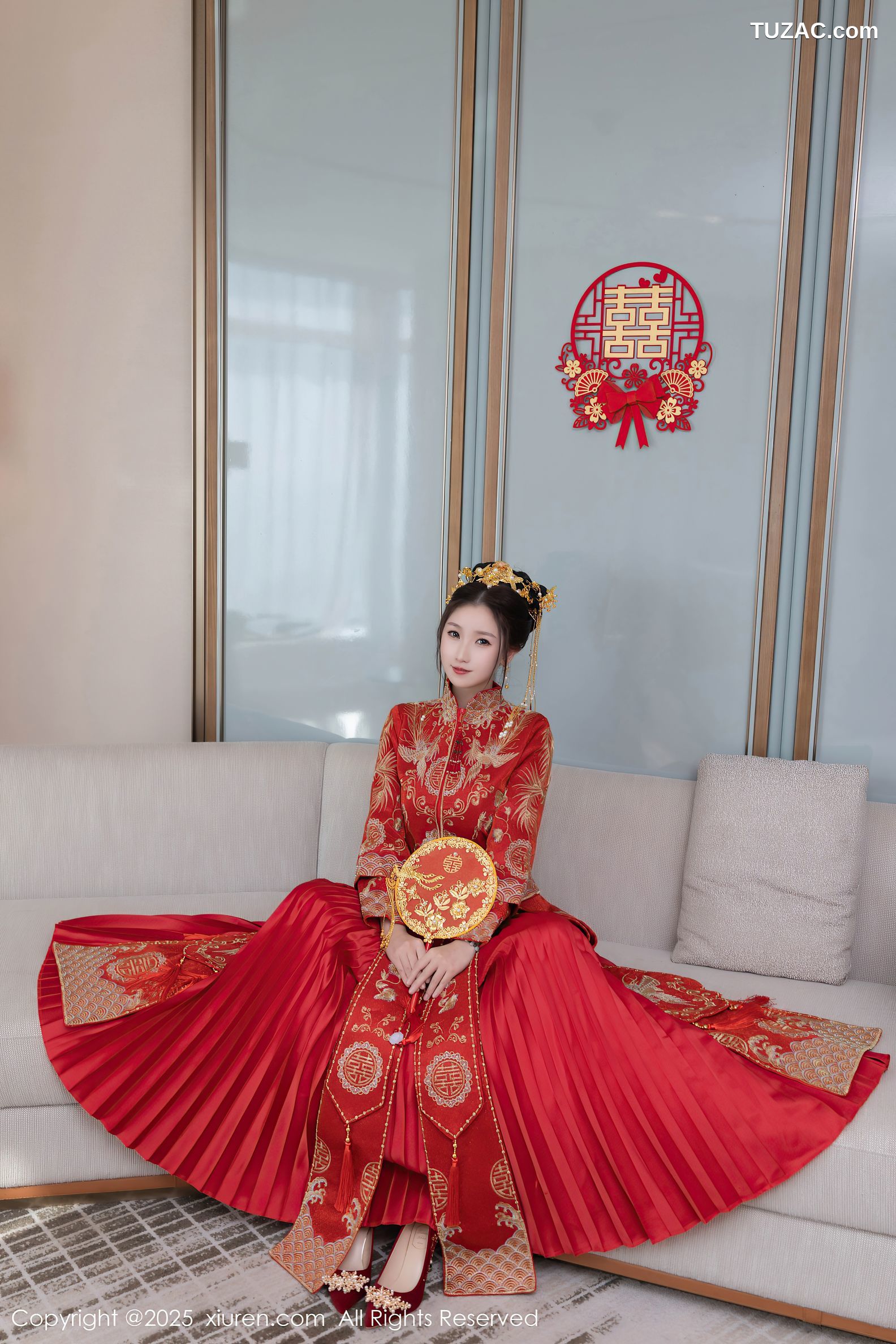 XiuRen秀人网-9811-杏子Yada-红色新娘装红色内衣-2025.01.24