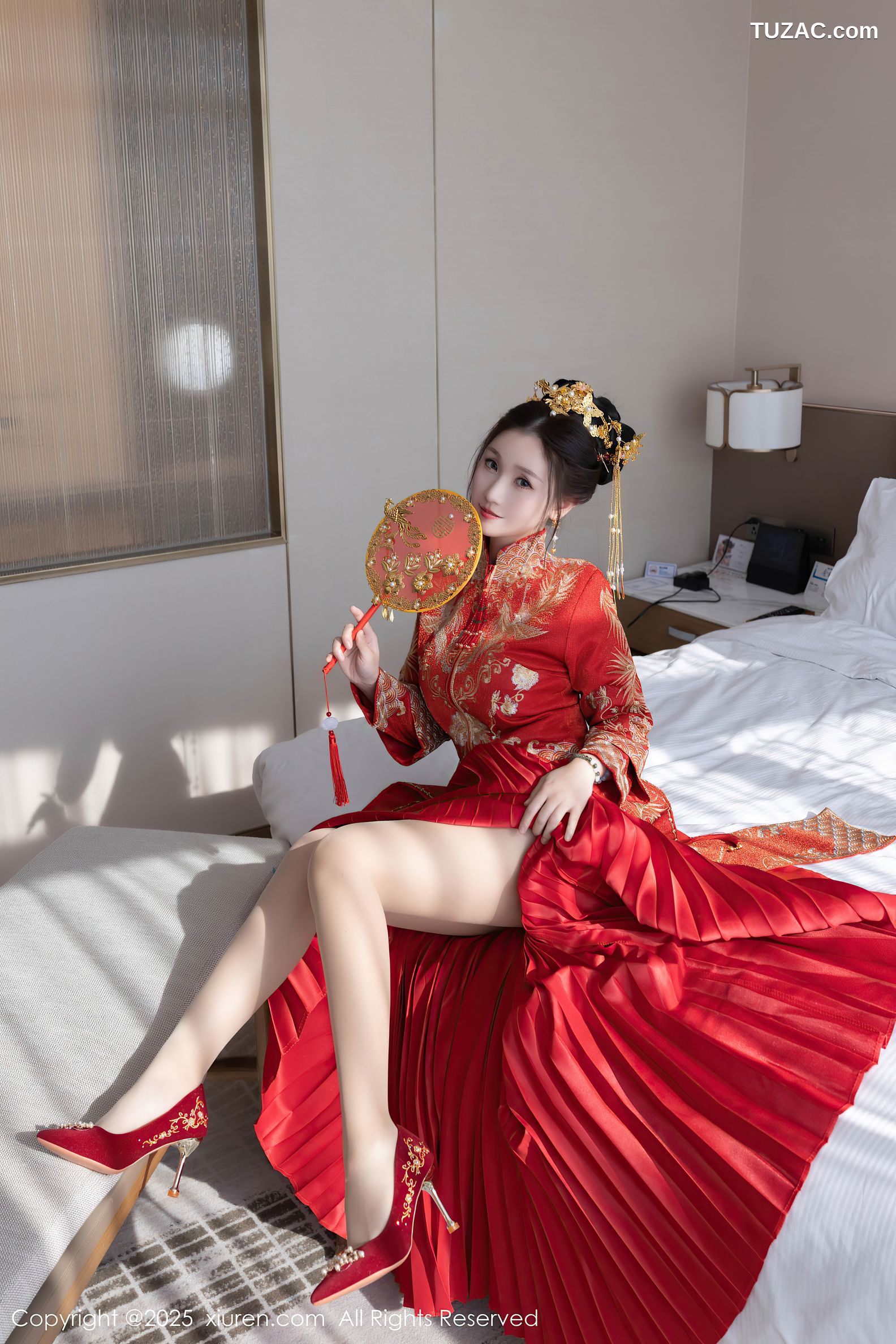 XiuRen秀人网-9811-杏子Yada-红色新娘装红色内衣-2025.01.24
