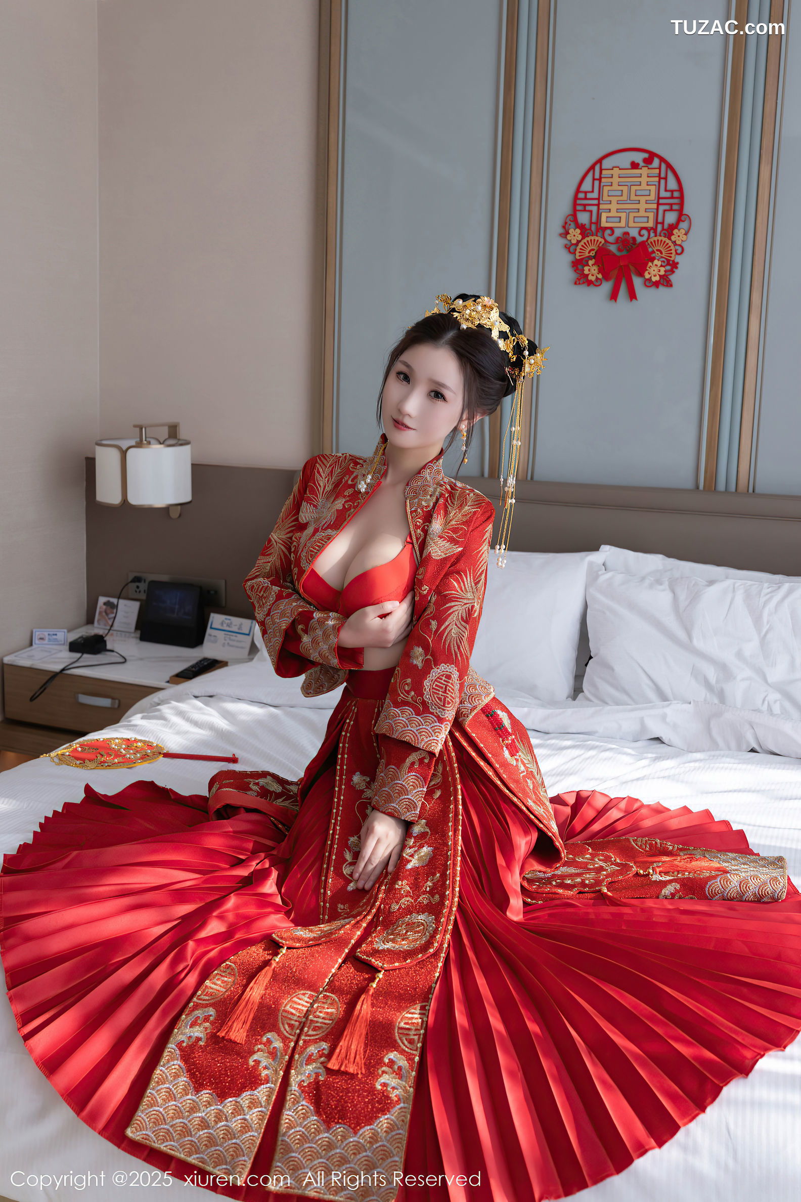 XiuRen秀人网-9811-杏子Yada-红色新娘装红色内衣-2025.01.24
