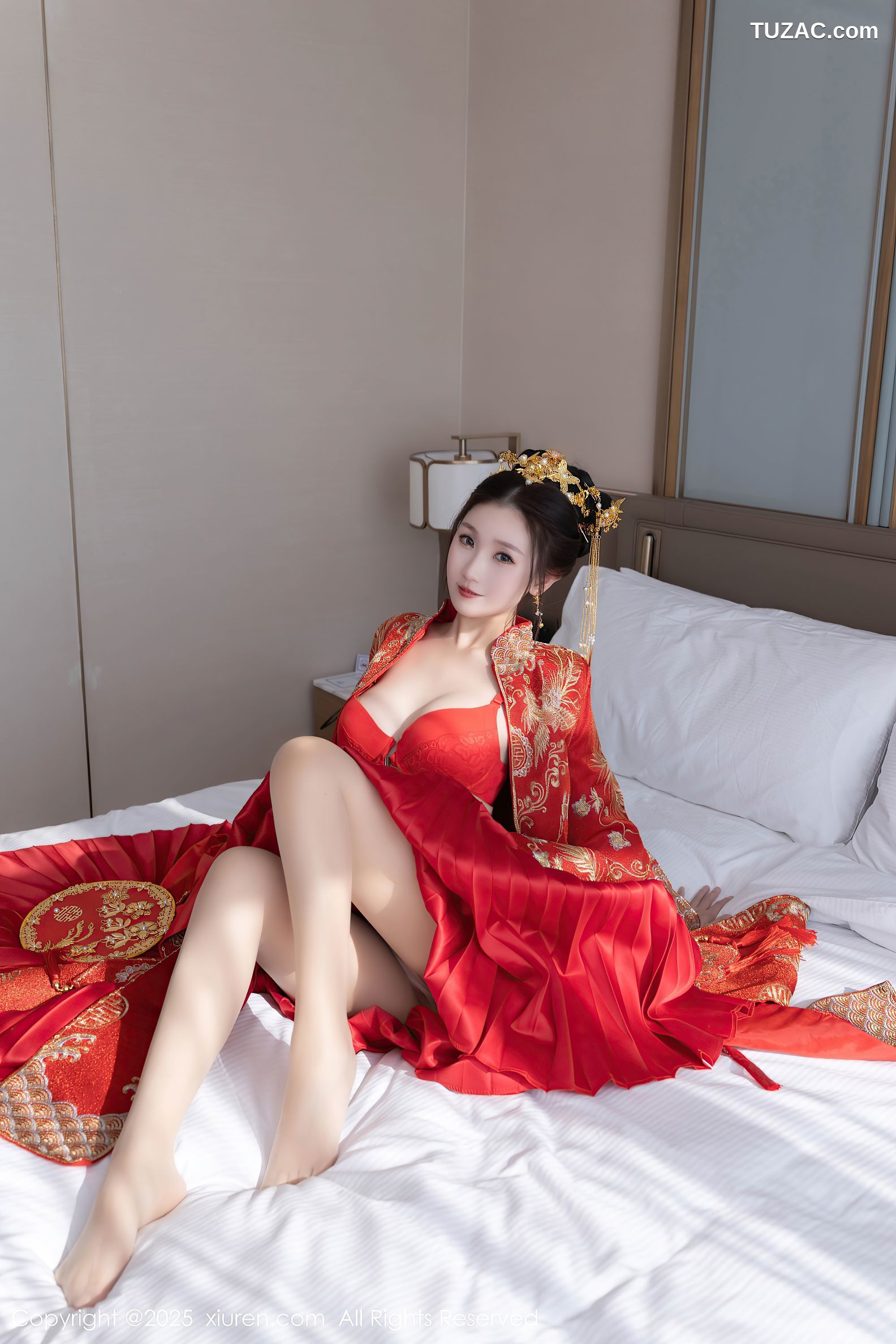 XiuRen秀人网-9811-杏子Yada-红色新娘装红色内衣-2025.01.24