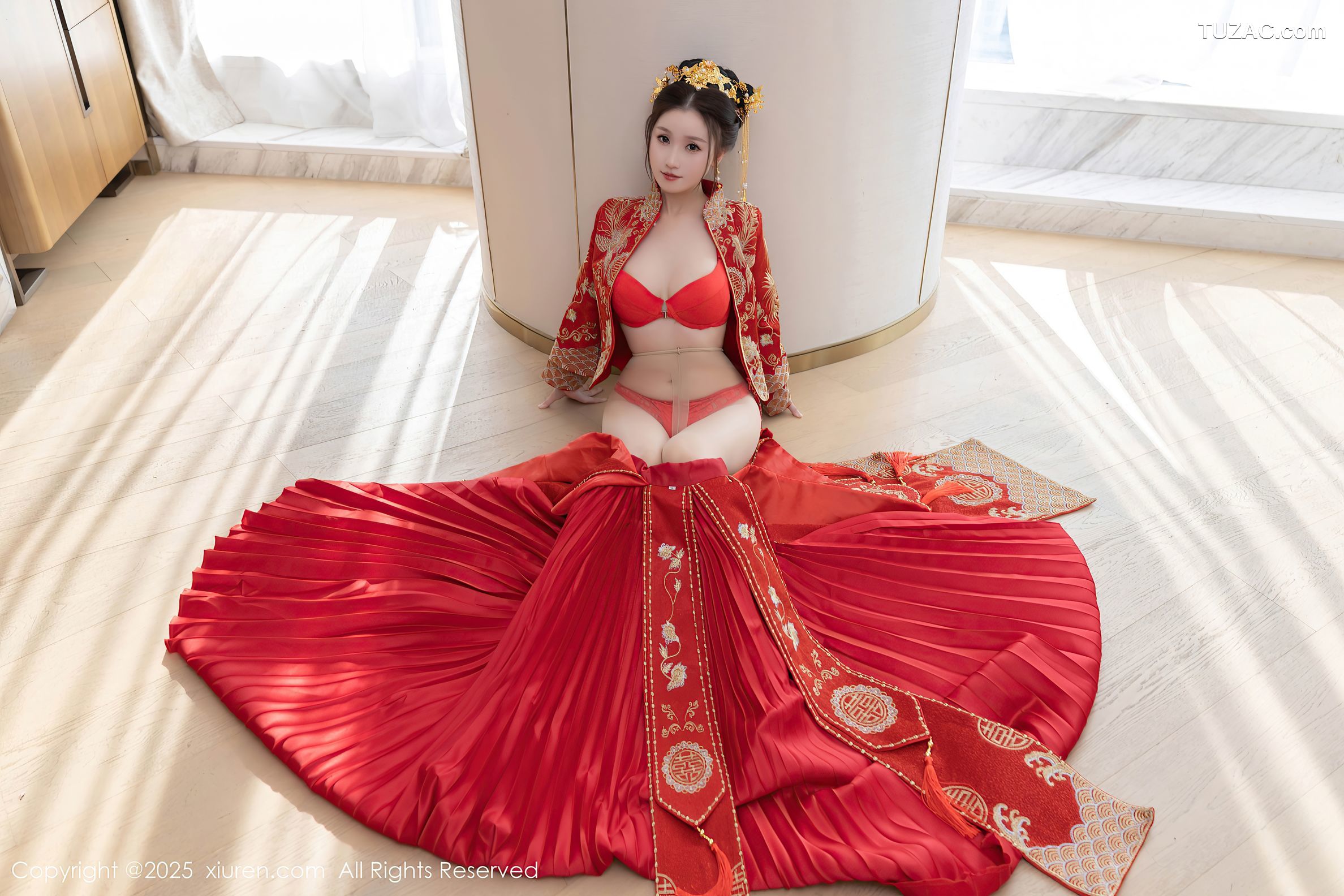 XiuRen秀人网-9811-杏子Yada-红色新娘装红色内衣-2025.01.24