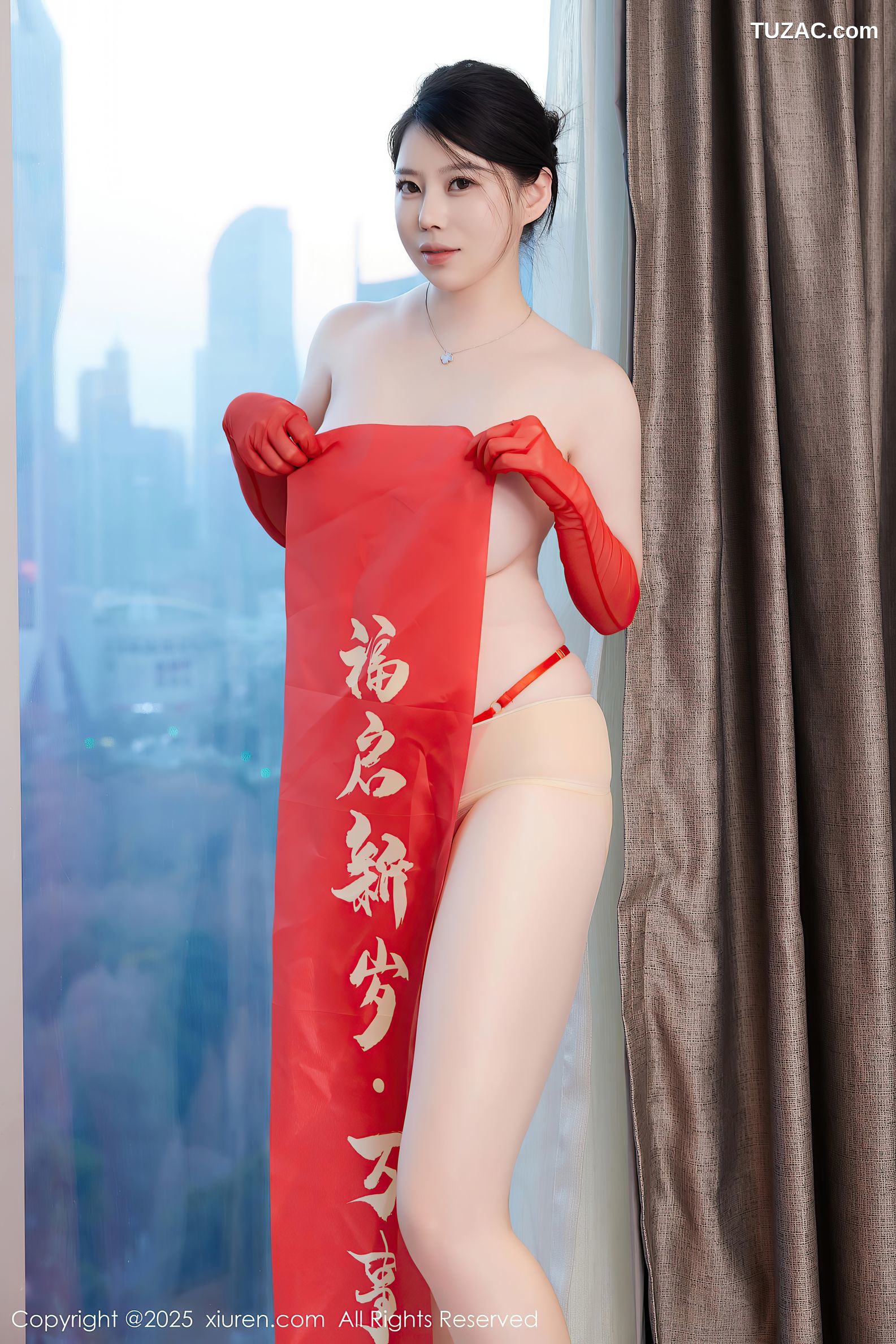 XiuRen秀人网-9816-白茹雪abby-春节特辑情趣红色内衣爆乳-2025.01.25