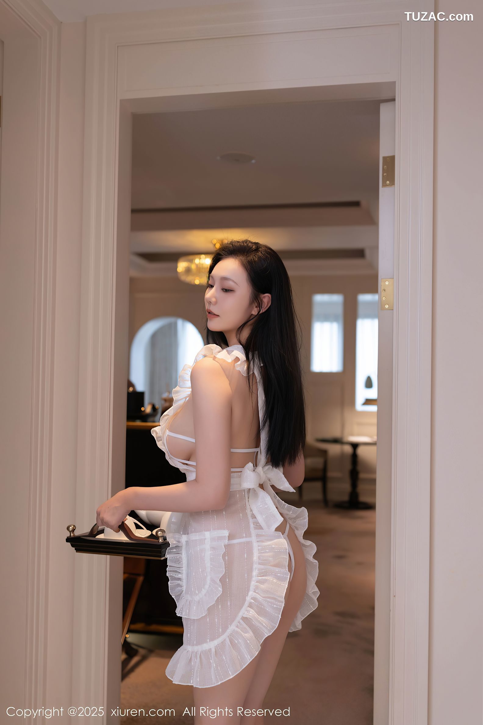 XiuRen秀人网-9821-安然anran-情趣轻透白纱女仆装-2025.01.25