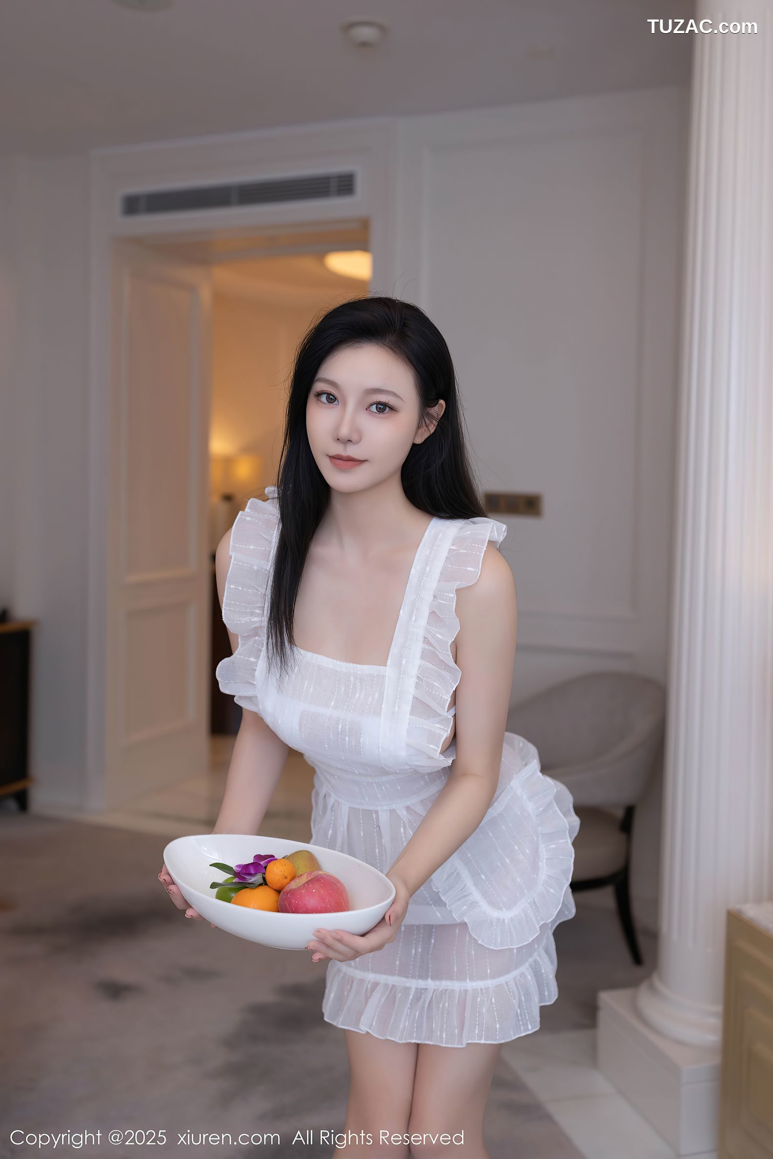 XiuRen秀人网-9821-安然anran-情趣轻透白纱女仆装-2025.01.25