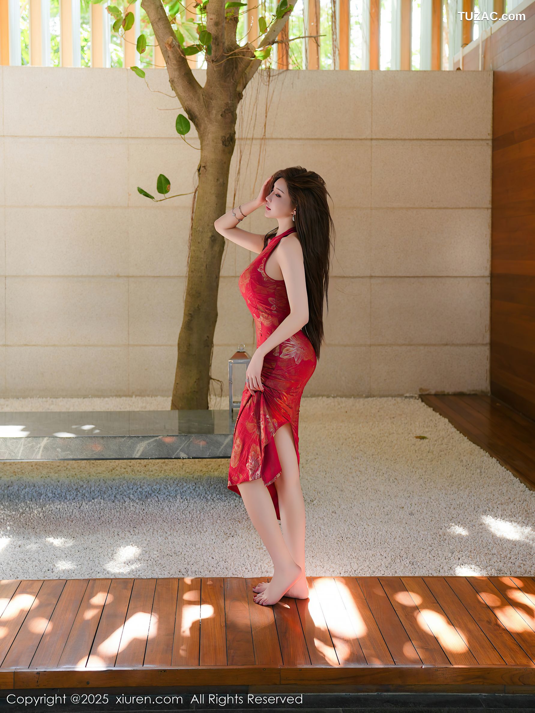 XiuRen秀人网-9837-l周妍希X-红色旗袍肉丝爆乳-2025.02.05