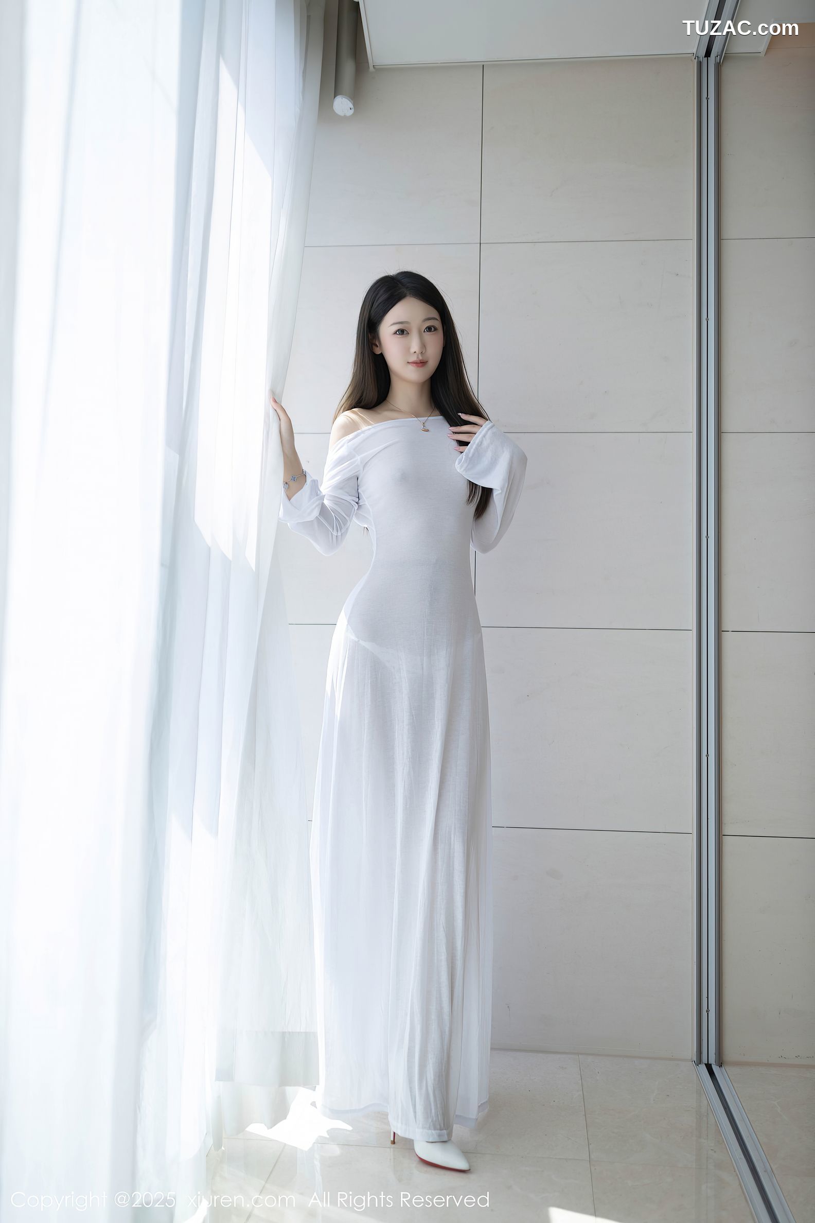 XiuRen秀人网-9840-唐安琪-轻透白纱裙玉体隐现-2025.02.05