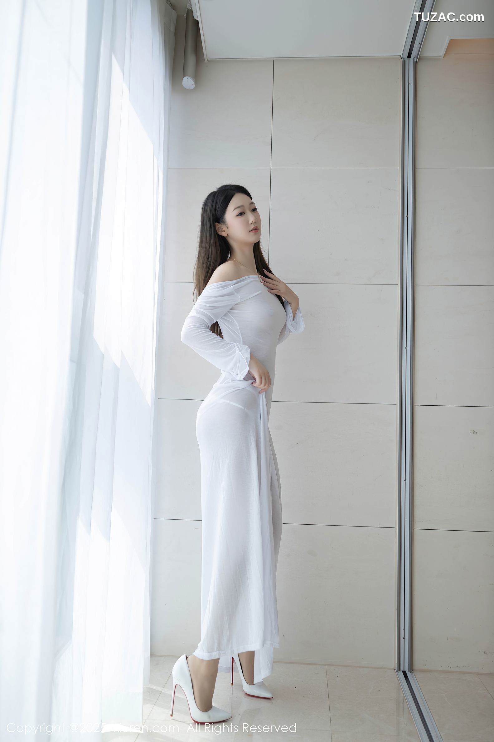 XiuRen秀人网-9840-唐安琪-轻透白纱裙玉体隐现-2025.02.05