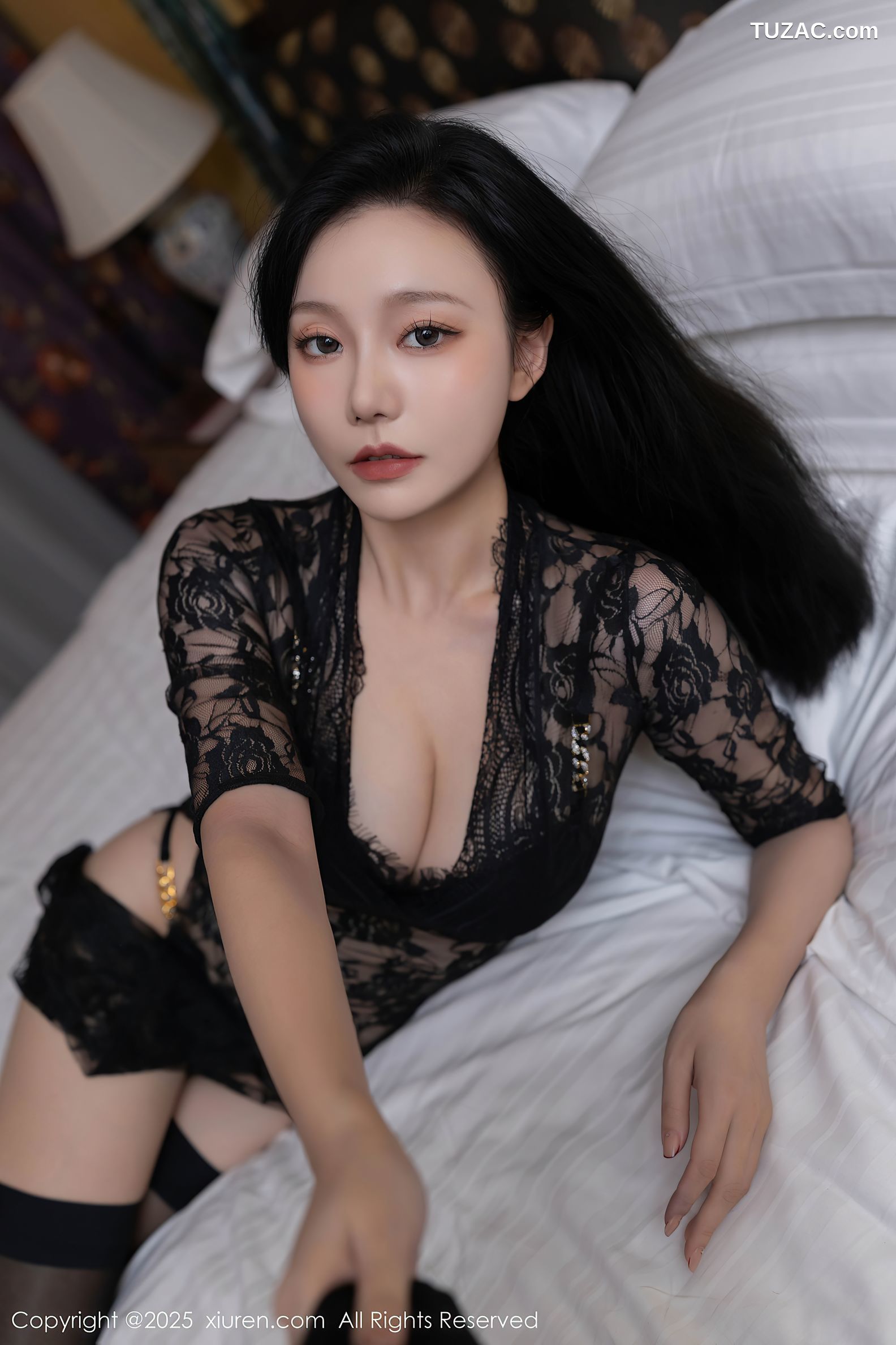 XiuRen秀人网-9842-安然anran-情趣轻薄黑色蕾丝-2025.02.06