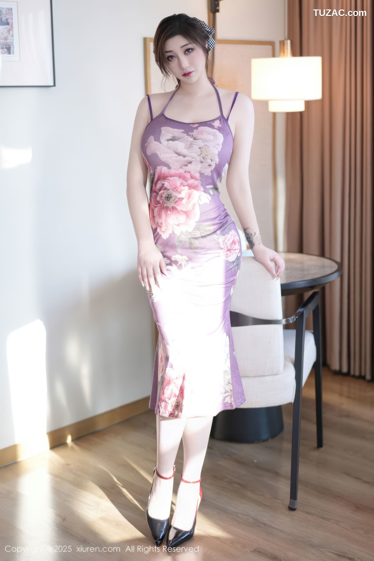 XiuRen秀人网-9850-妲己Toxic-紫色连衣裙紫色薄纱内衣爆乳-2025.02.07