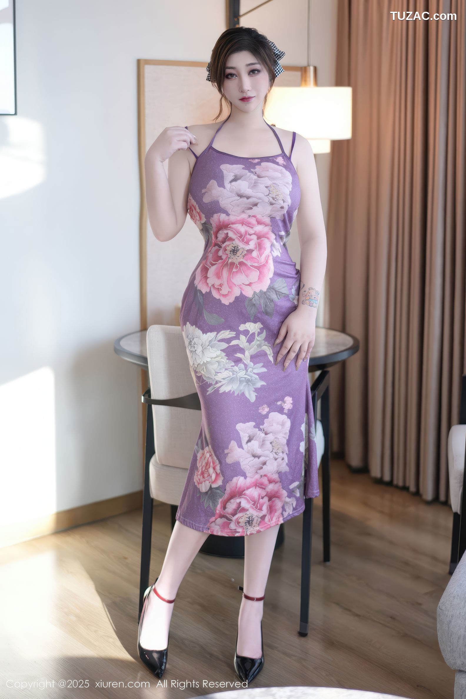 XiuRen秀人网-9850-妲己Toxic-紫色连衣裙紫色薄纱内衣爆乳-2025.02.07