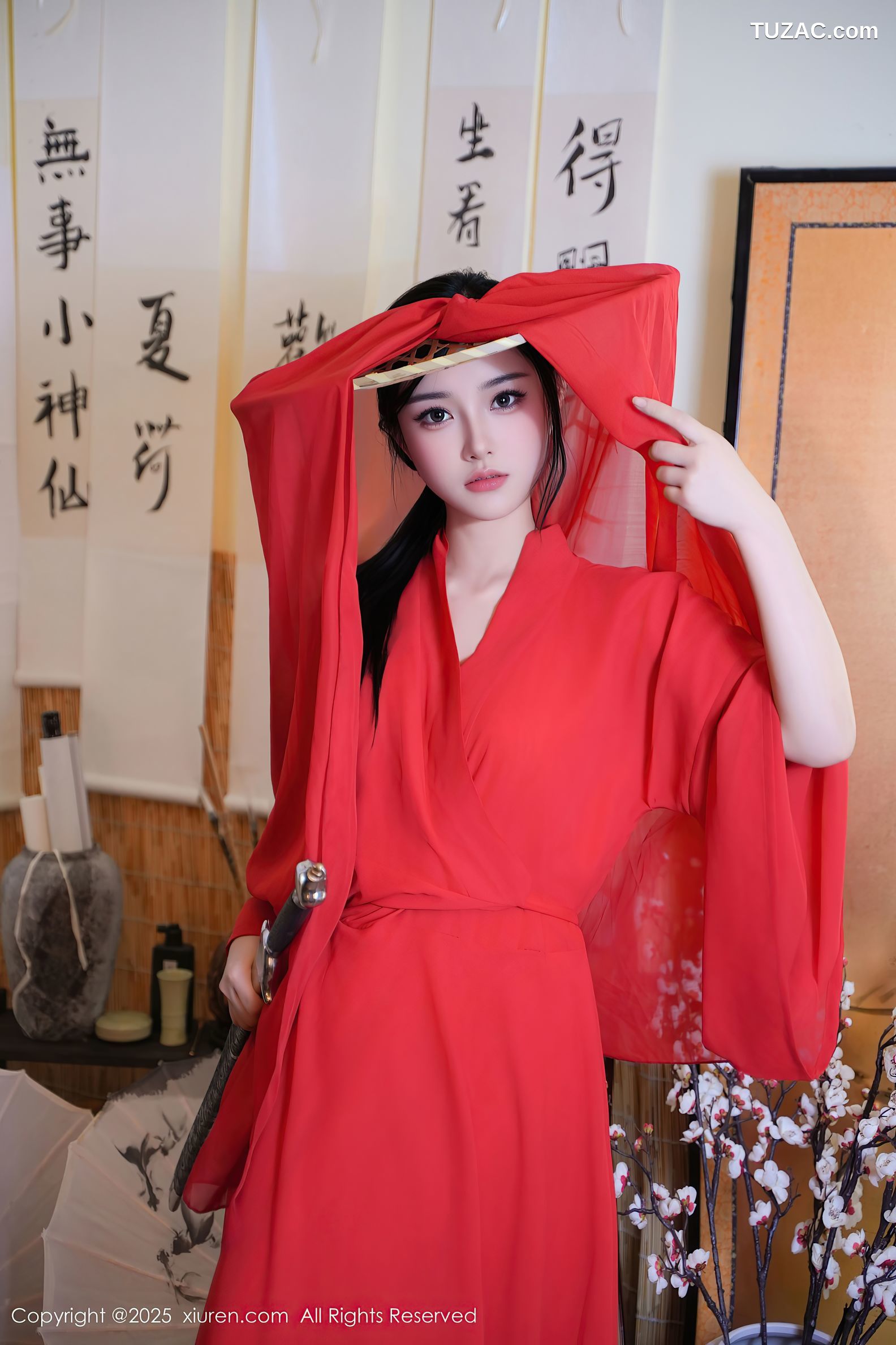 XiuRen秀人网-9890-妙可可Cheese-古风红杉女侠真空爆乳-2025.02.17