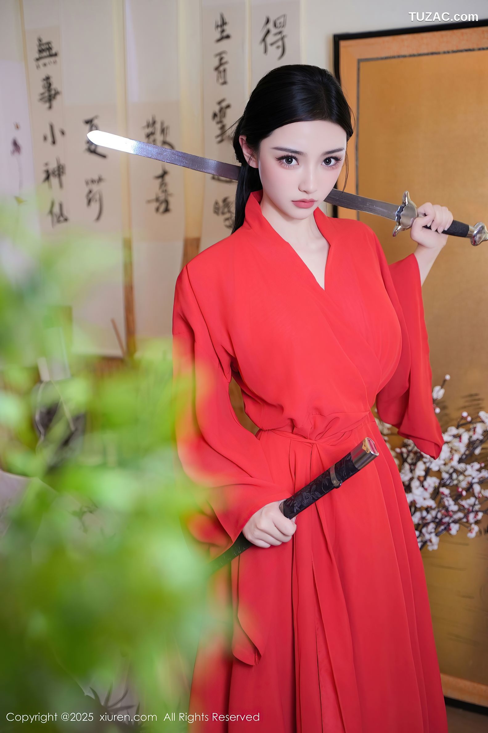 XiuRen秀人网-9890-妙可可Cheese-古风红杉女侠真空爆乳-2025.02.17