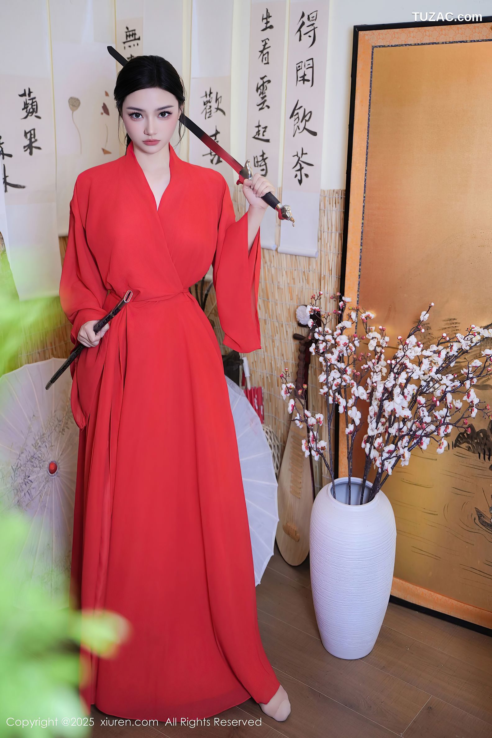 XiuRen秀人网-9890-妙可可Cheese-古风红杉女侠真空爆乳-2025.02.17