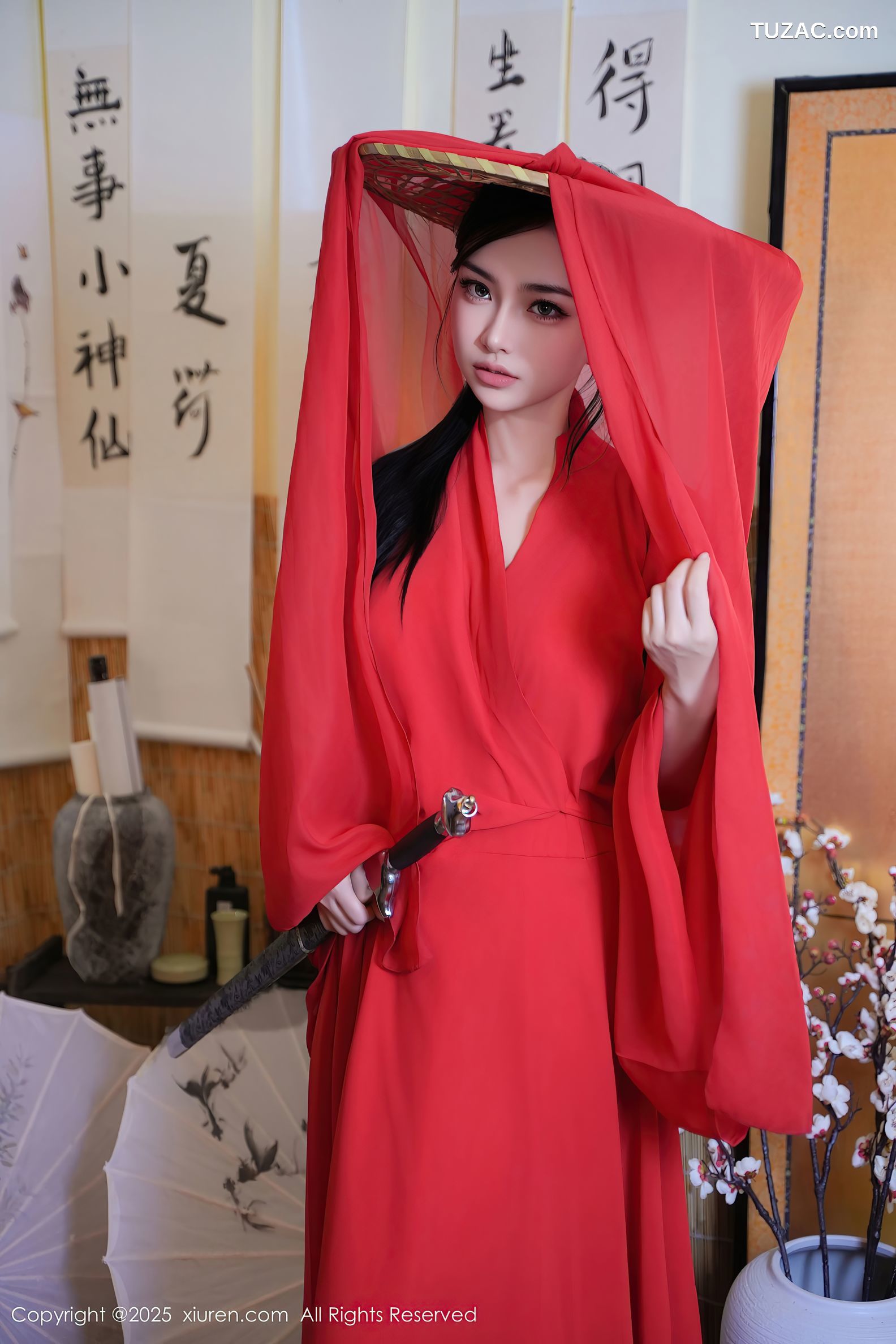 XiuRen秀人网-9890-妙可可Cheese-古风红杉女侠真空爆乳-2025.02.17