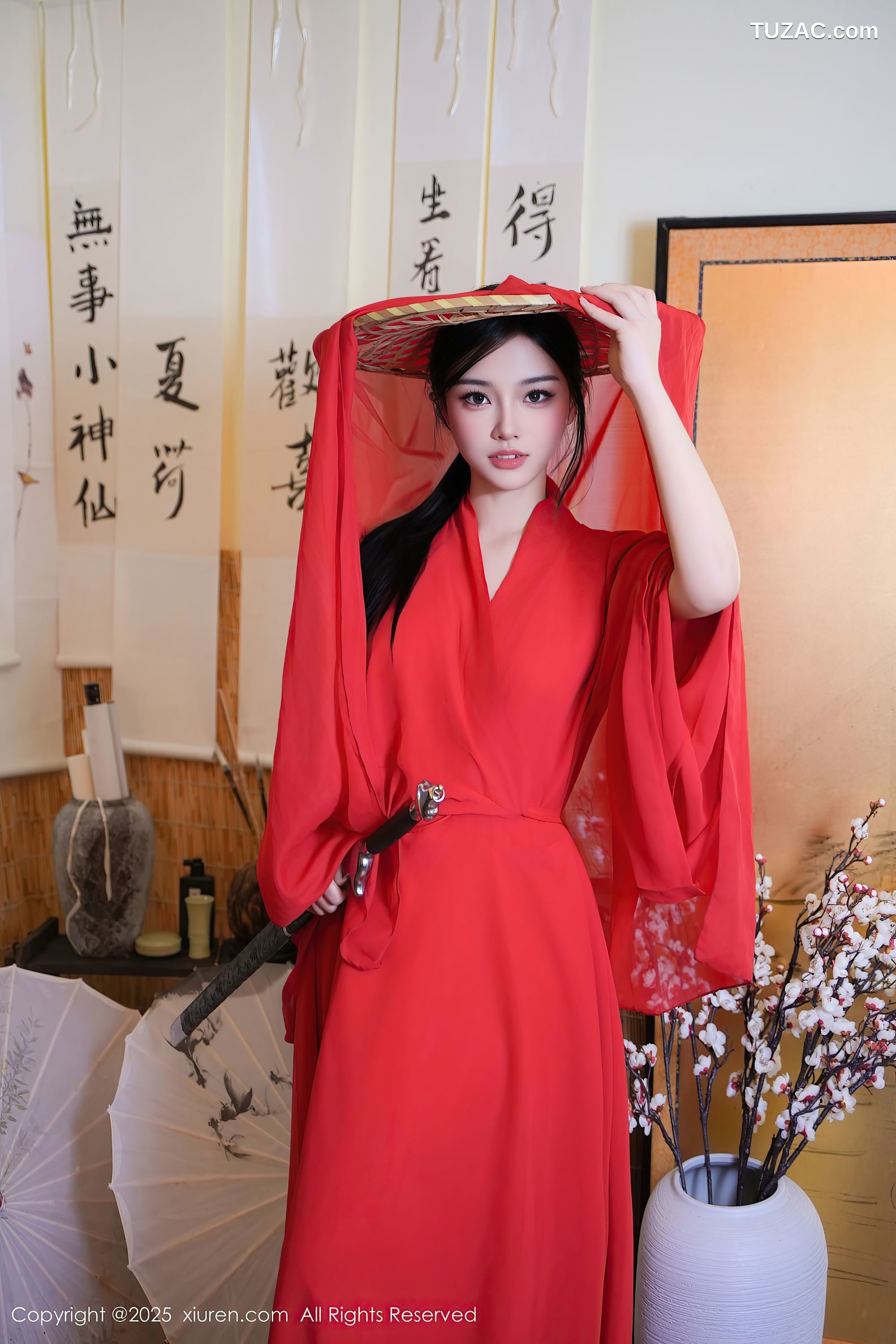 XiuRen秀人网-9890-妙可可Cheese-古风红杉女侠真空爆乳-2025.02.17