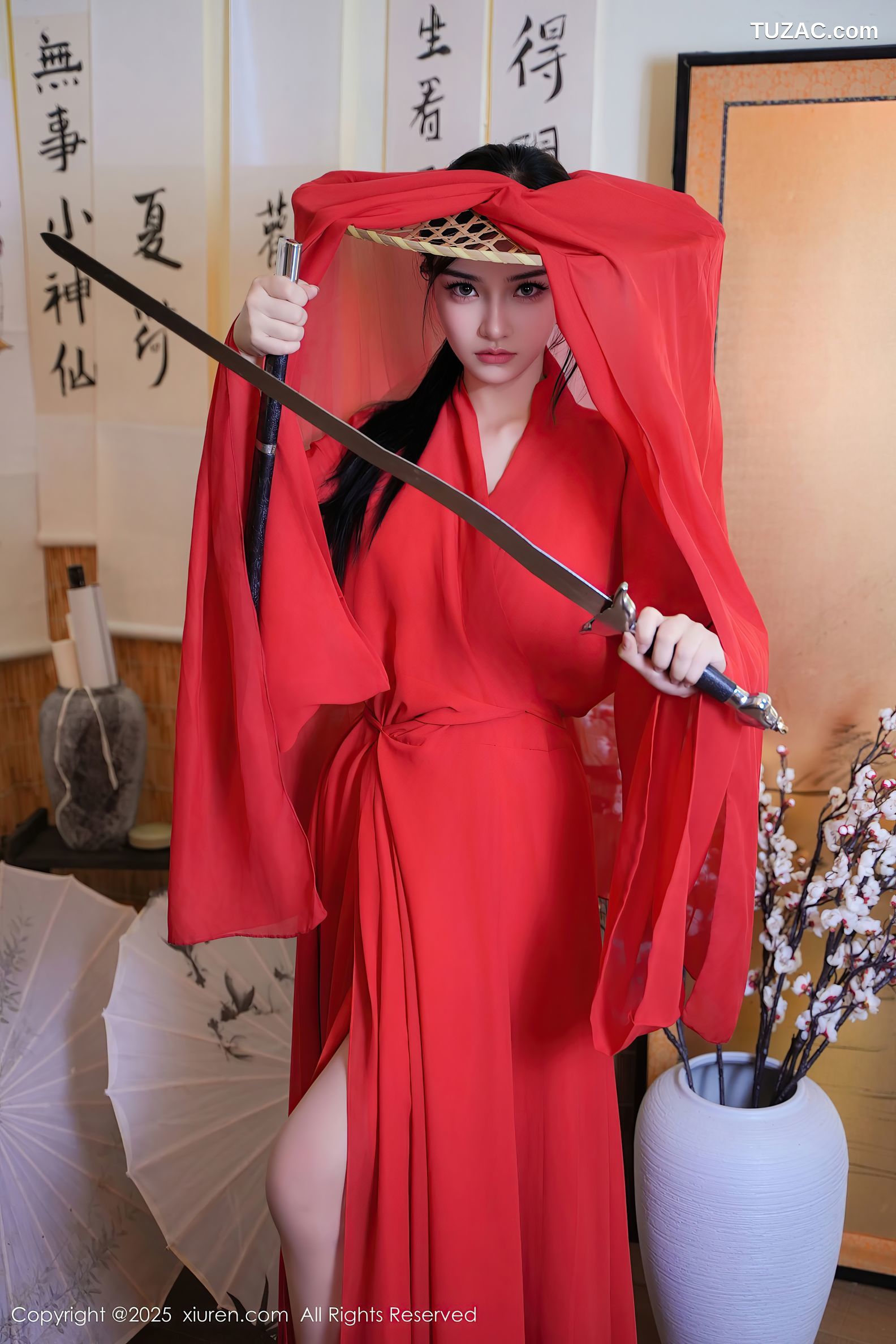 XiuRen秀人网-9890-妙可可Cheese-古风红杉女侠真空爆乳-2025.02.17