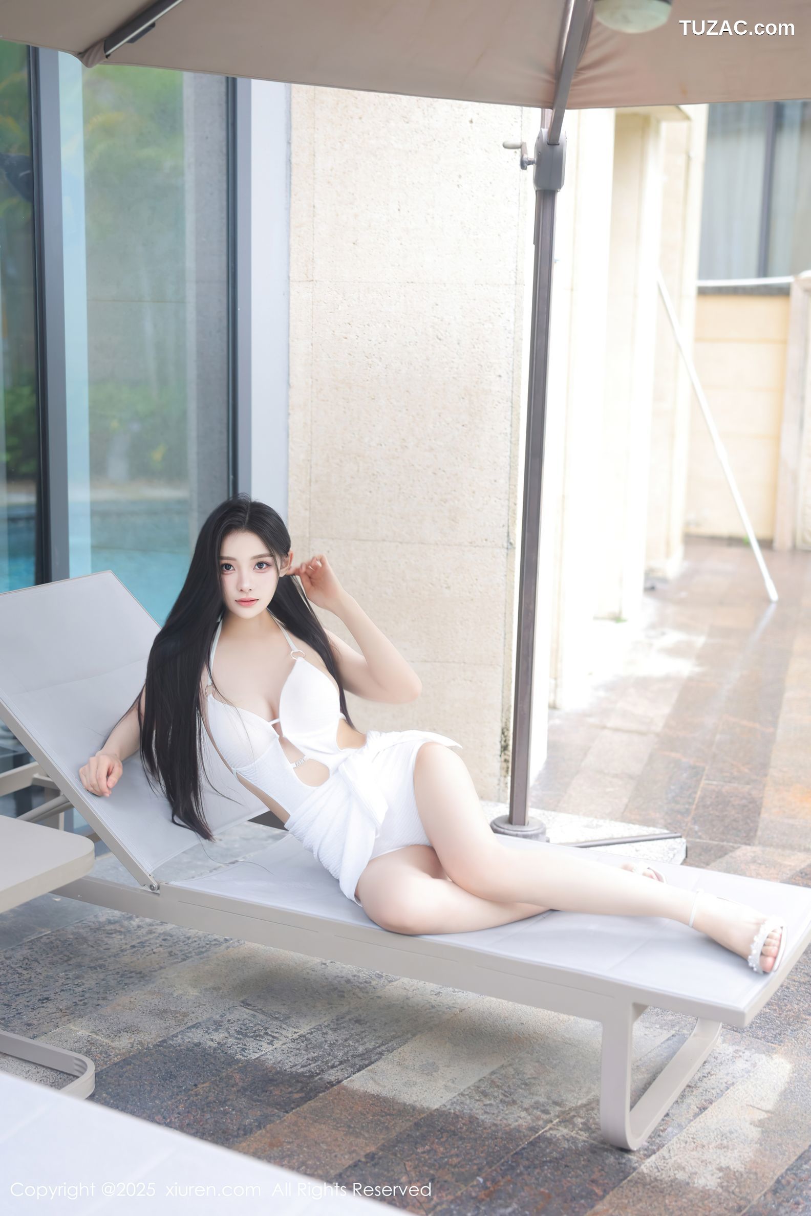 XiuRen秀人网-9929-白浅浅-白色泳装清纯少女泳池爆乳翘臀-2025.02.25