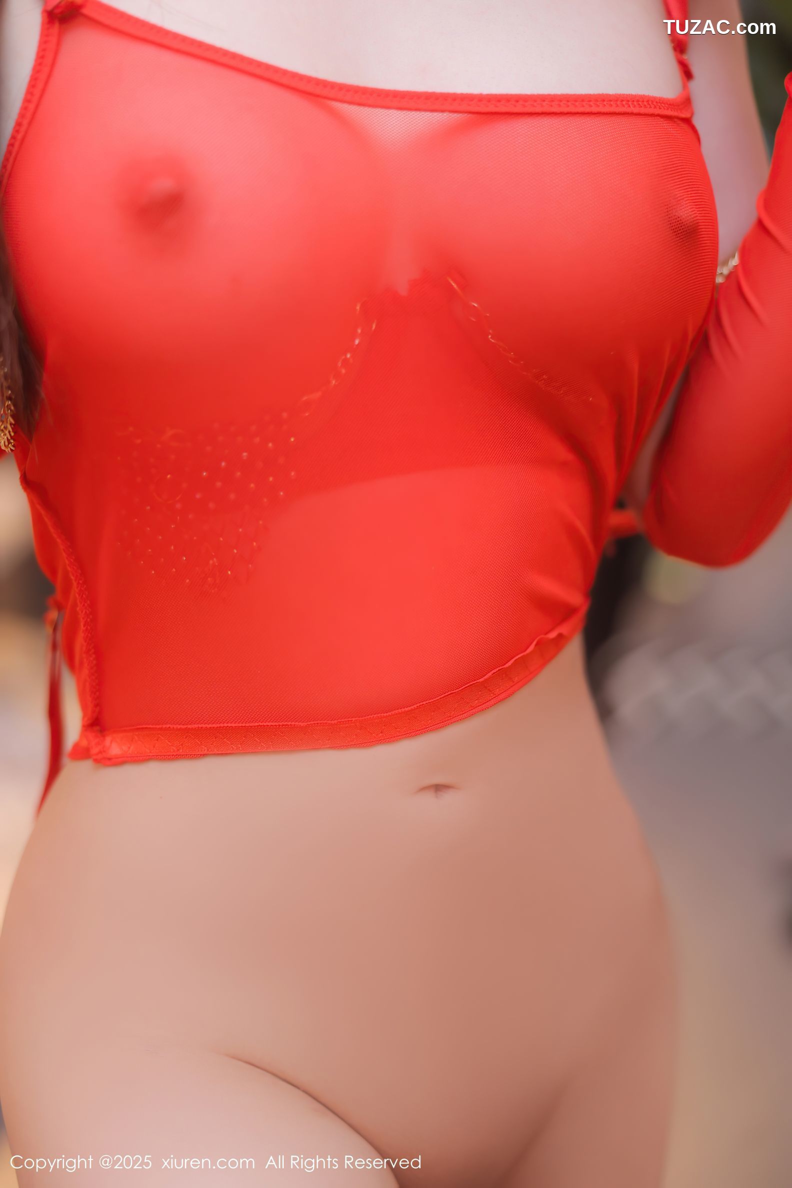 XiuRen秀人网-9943-爱酱里-红色情趣内衣爆乳-2025.02.27