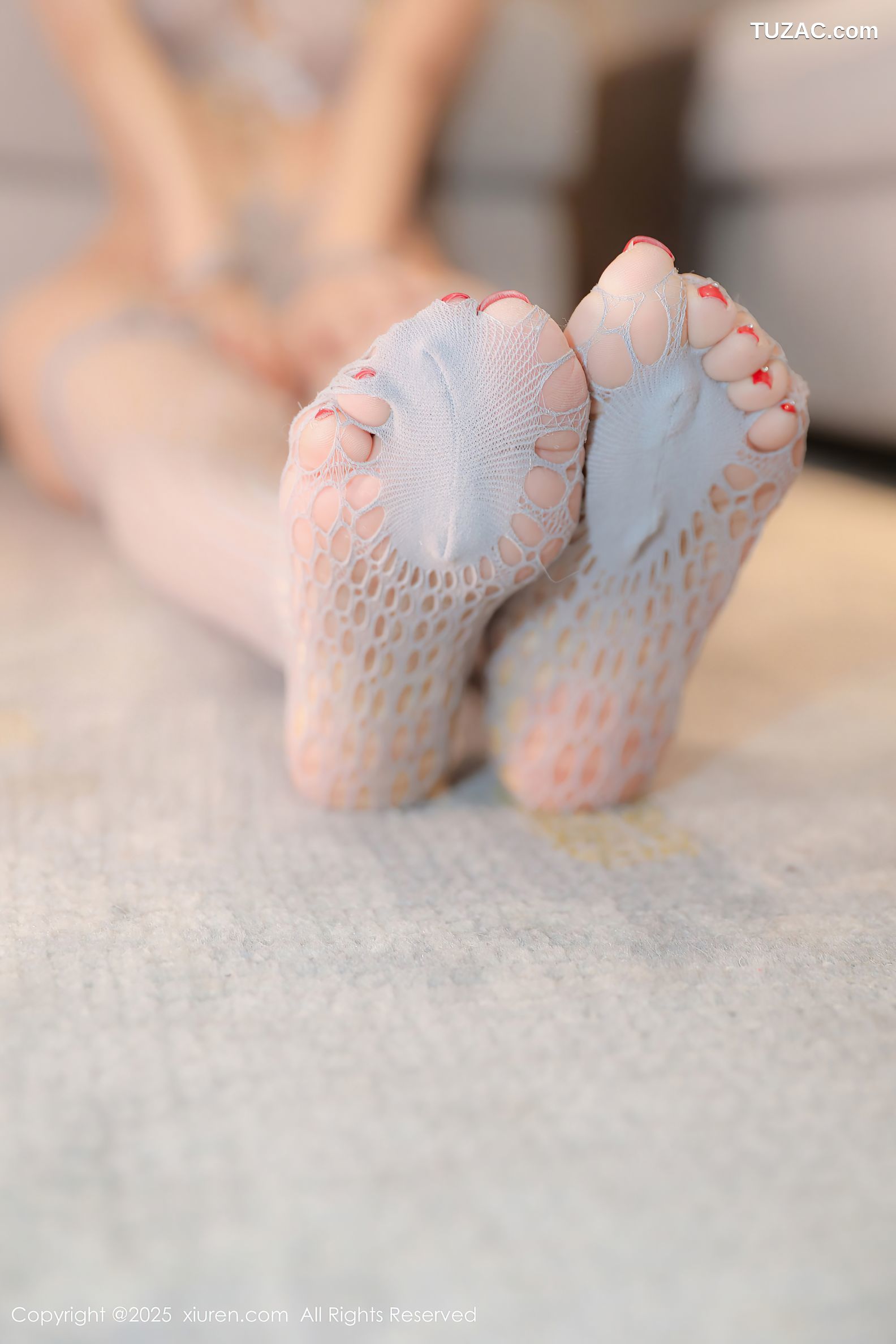 XiuRen秀人网-9952-Candy糖糖-透视灰网情趣内衣爆乳诱惑-2025.02.28