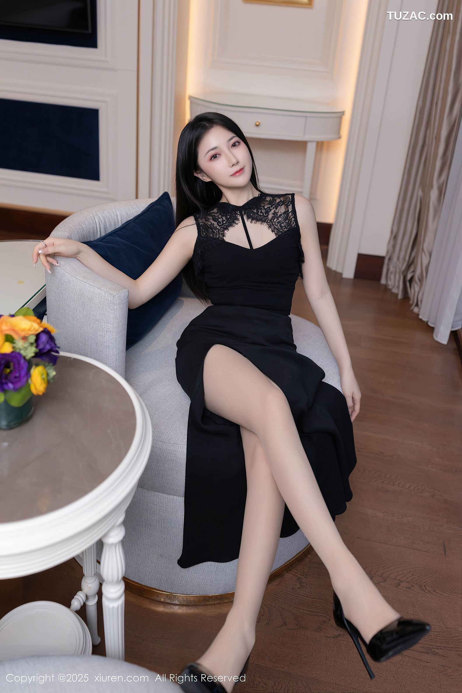 XiuRen秀人网-9953-鱼子酱Fish-黑大衣黑礼裙褐色内衣-2025.02.28