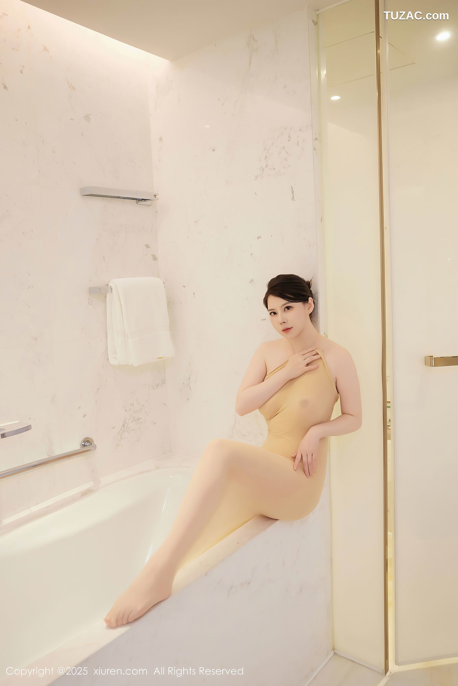 XiuRen秀人网-9964-白茹雪Abby-轻透连体肉丝玉体隐现-2025.03.04