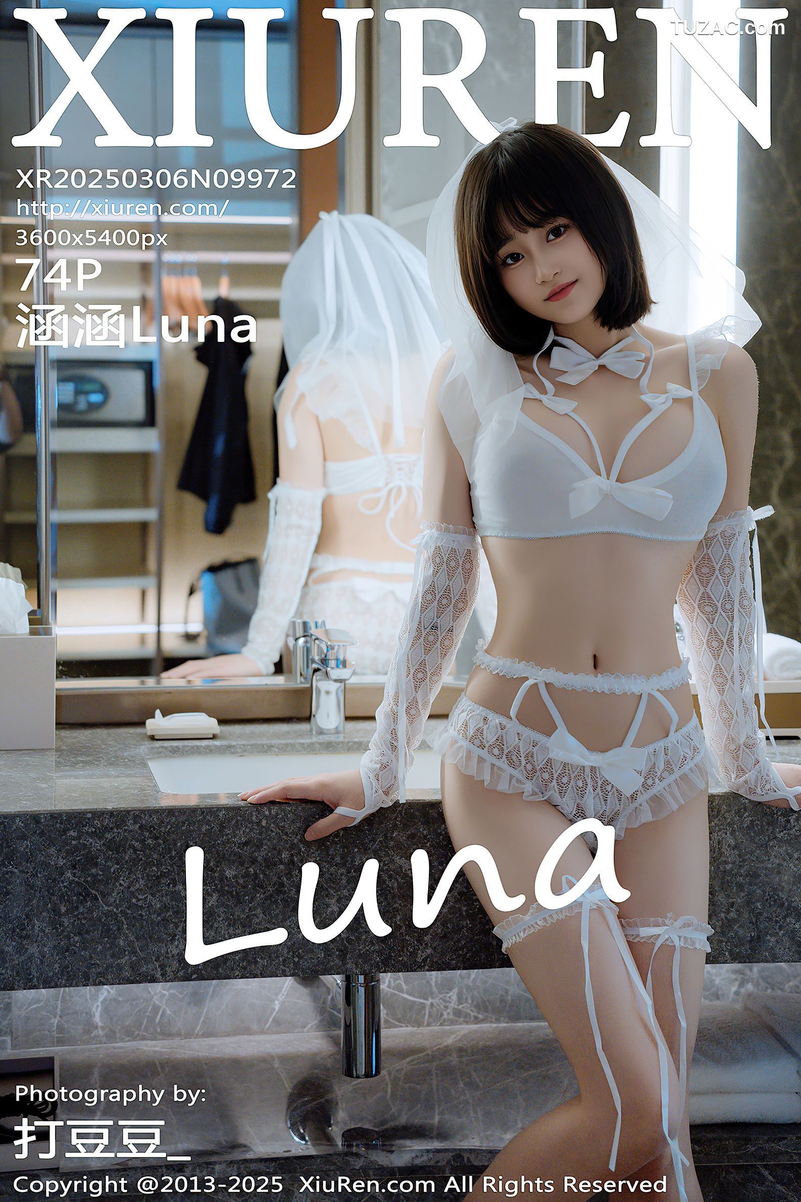 XiuRen秀人网-9972-涵涵Luna-白色情趣婚纱浴室湿身-2025.03.06