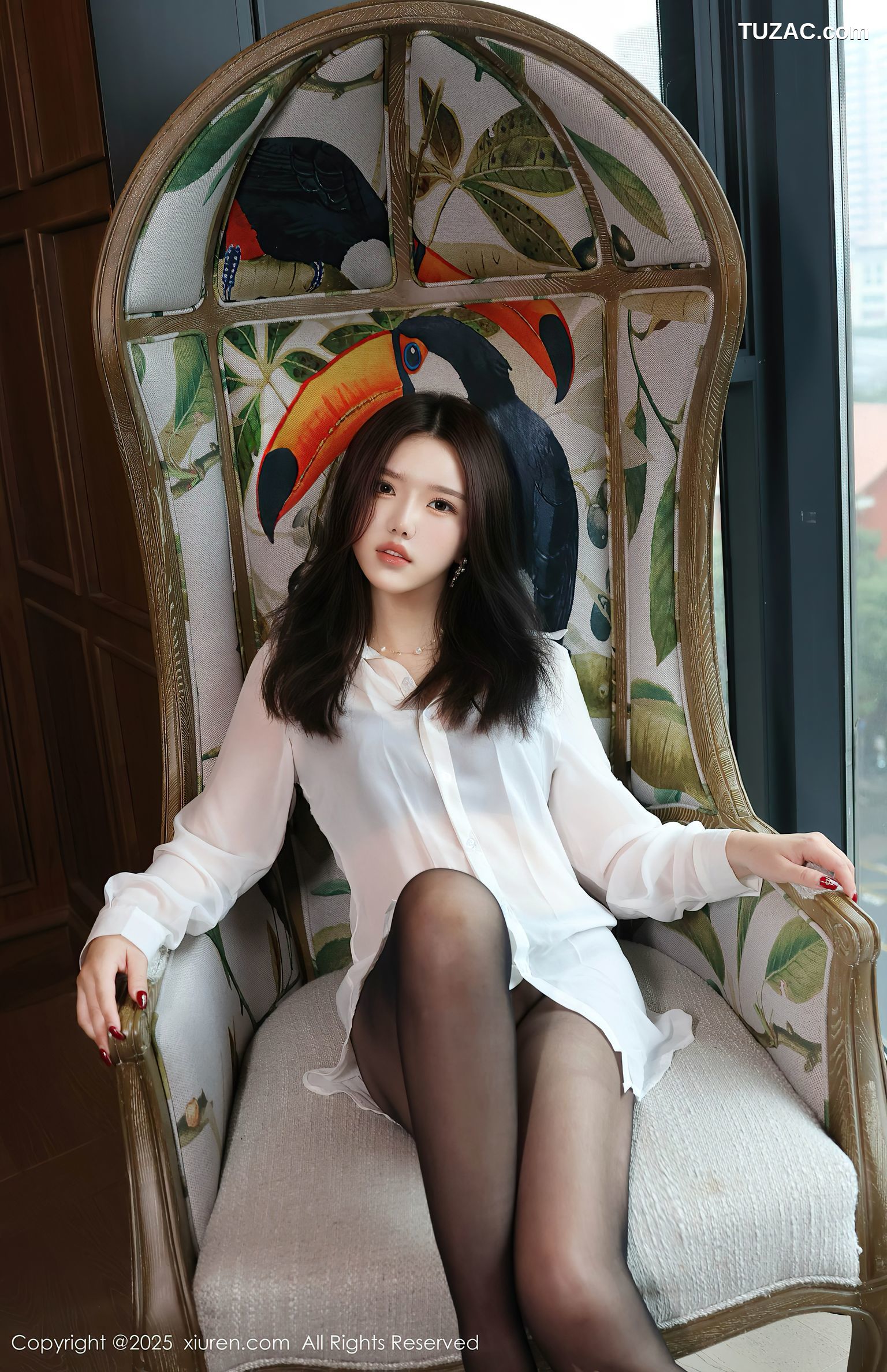 XiuRen秀人网-9983-小薯条nienie-人妻剧情轻透白衬衫黑丝亮片情趣内衣爆乳-2025.03.07