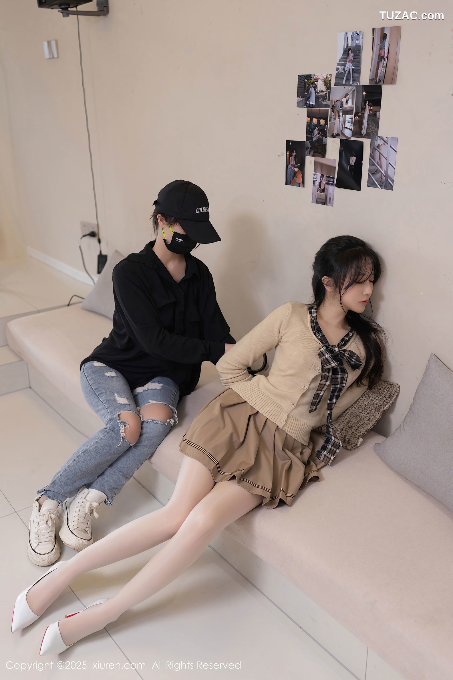 XiuRen秀人网-9988-鱼子酱Fish-迷奸剧情棕色格子裙白色内衣-2025.03.07