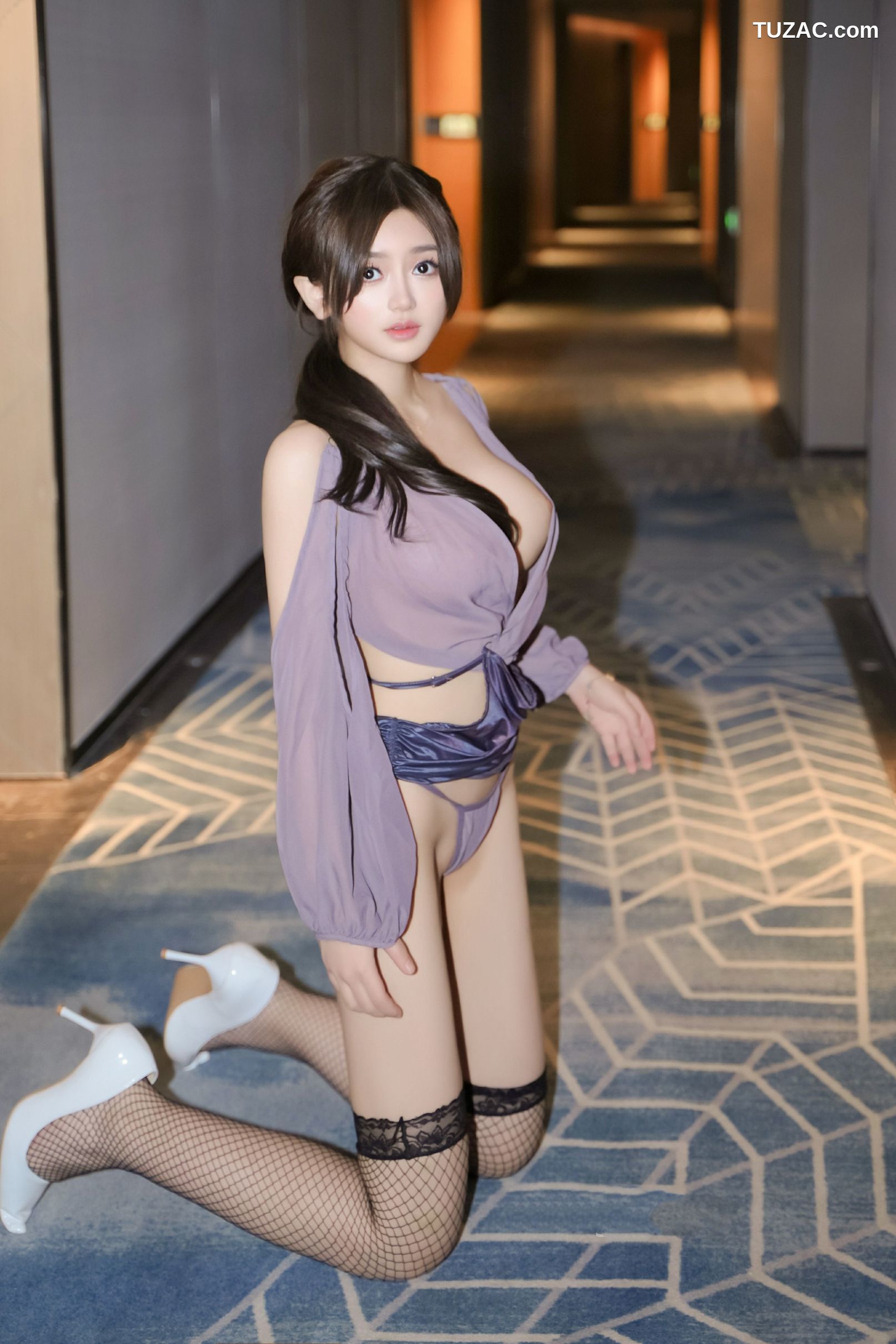 XR-Uncensored-奶茶味的包子-紫纱渔网袜购版-XiuRen秀人网-8209-内购私拍