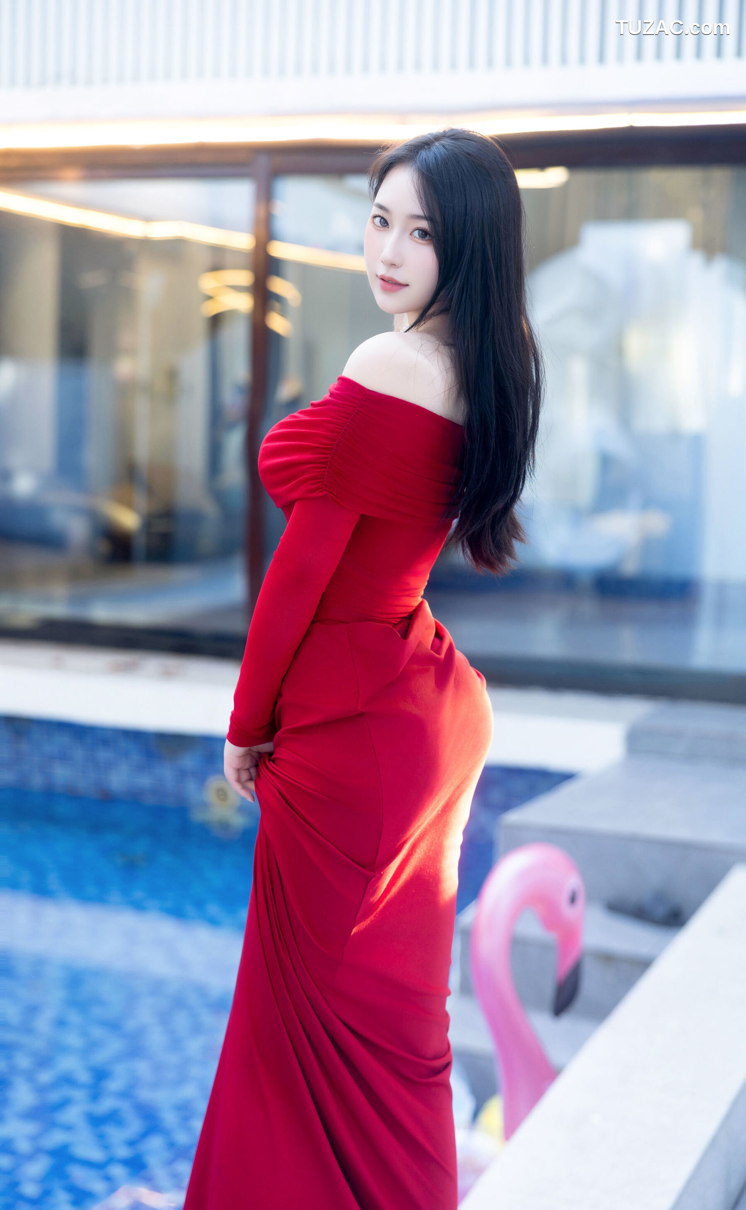 XR-Uncensored-林昔予yorki-极品丰满人妻系女神-XiuRen秀人网-9934-户外泳池红色露肩长裙湿身爆乳-2025.02.26