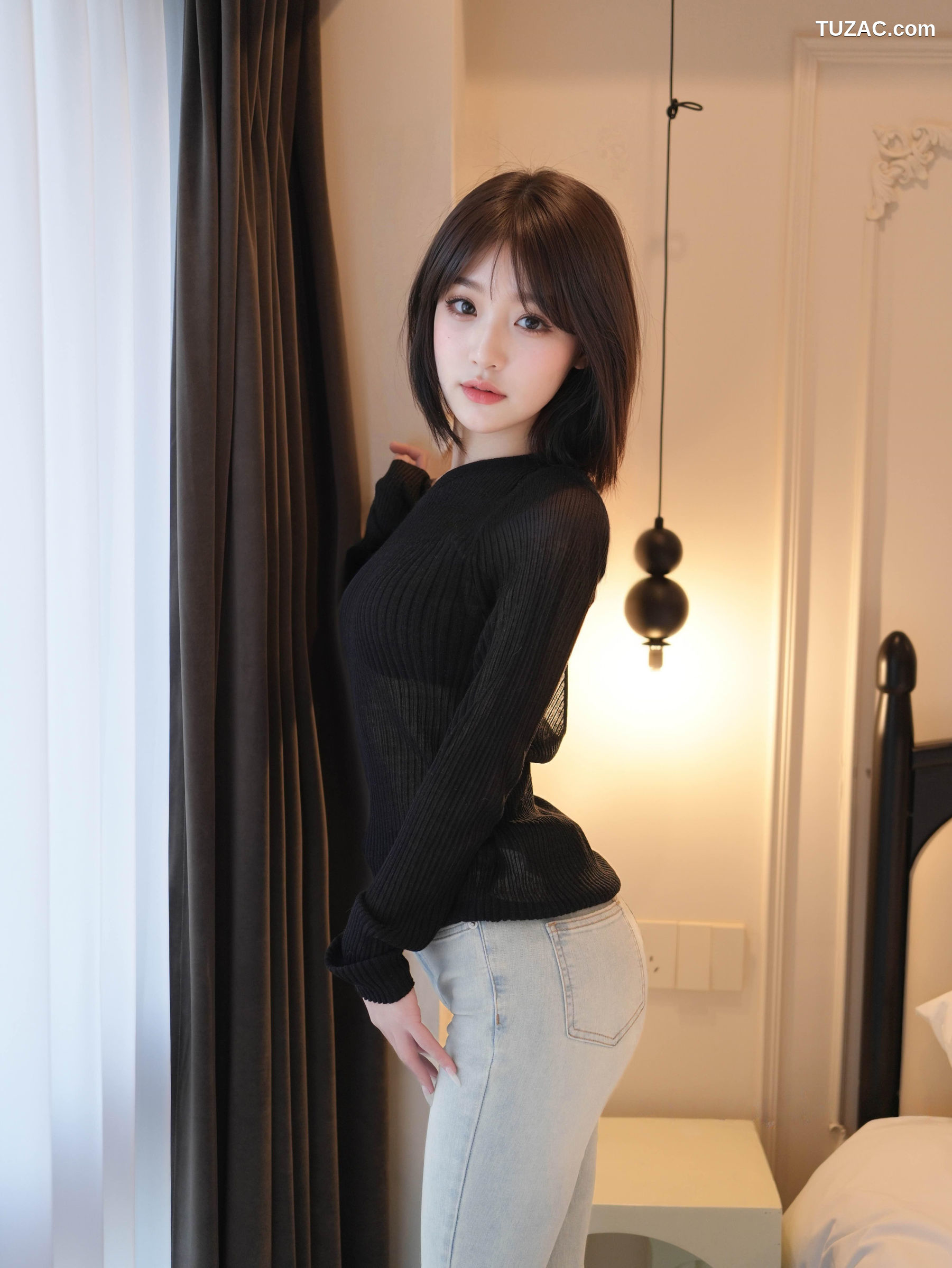 XR-Uncensored-汁汁-牛仔裤下的虾线黑丝-XiuRen秀人网-10374-内购私拍-2025.06.06