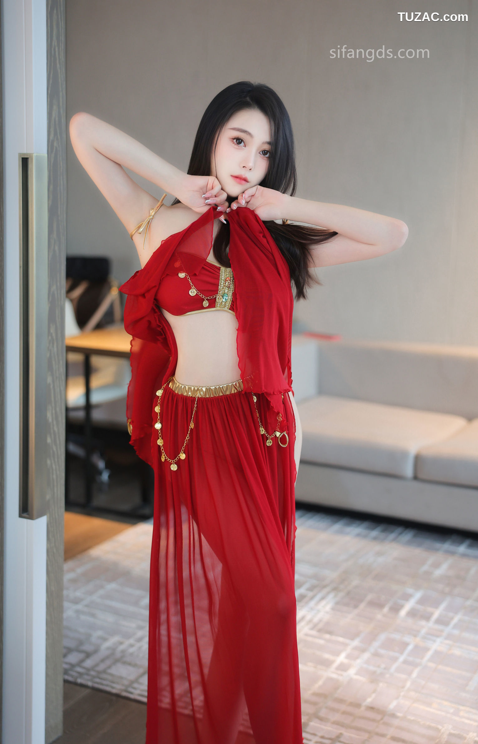 XR-Uncensored-清妙-红色舞裙-XiuRen秀人网-8420-西域风红色舞裙爆乳-2024.04.19