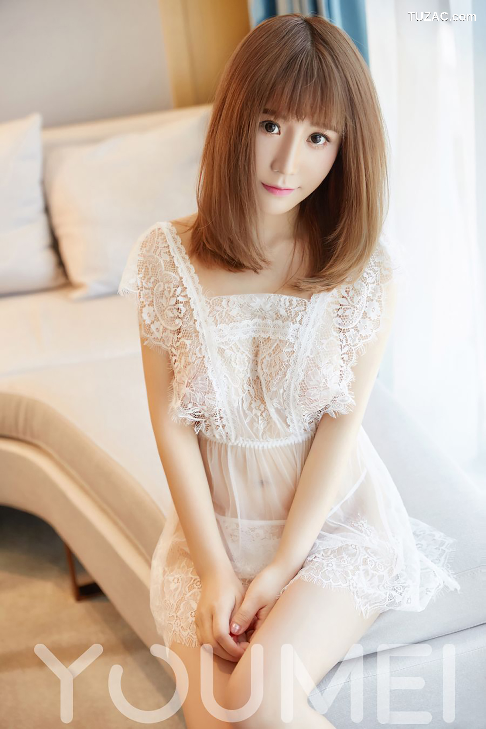 YouMei尤美-027-绯月樱-Cherry-纯白蕾丝-2018-06-21