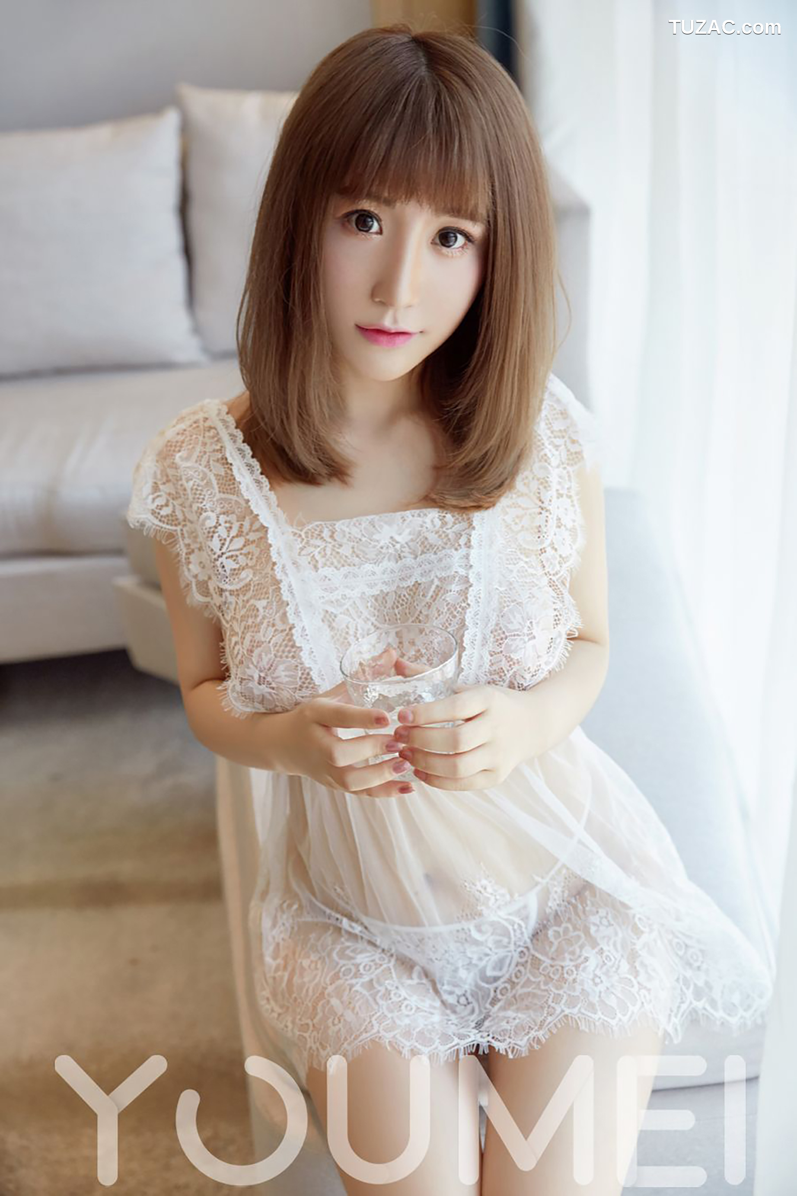 YouMei尤美-027-绯月樱-Cherry-纯白蕾丝-2018-06-21