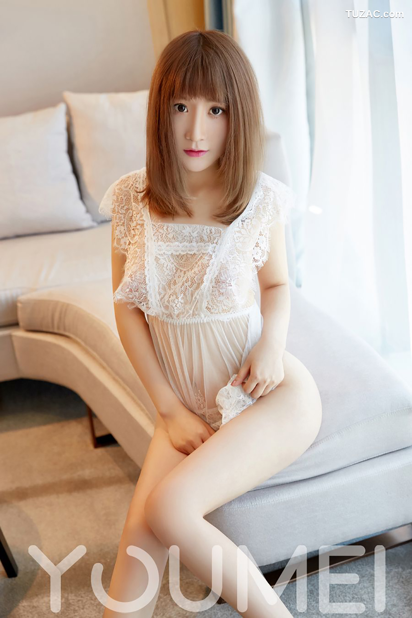 YouMei尤美-027-绯月樱-Cherry-纯白蕾丝-2018-06-21