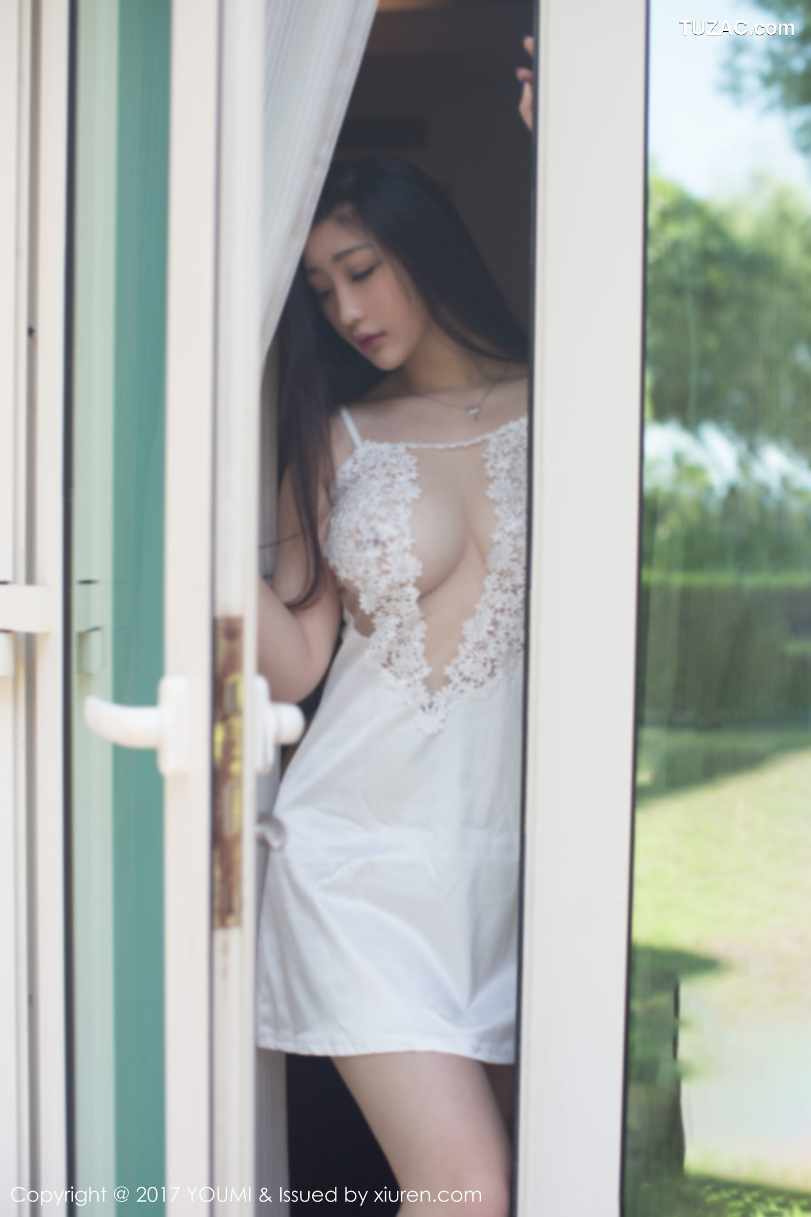 YouMi尤蜜荟-077-妲己-《SM手铐制服诱惑-半透蕾丝吊带》-2017.11.02