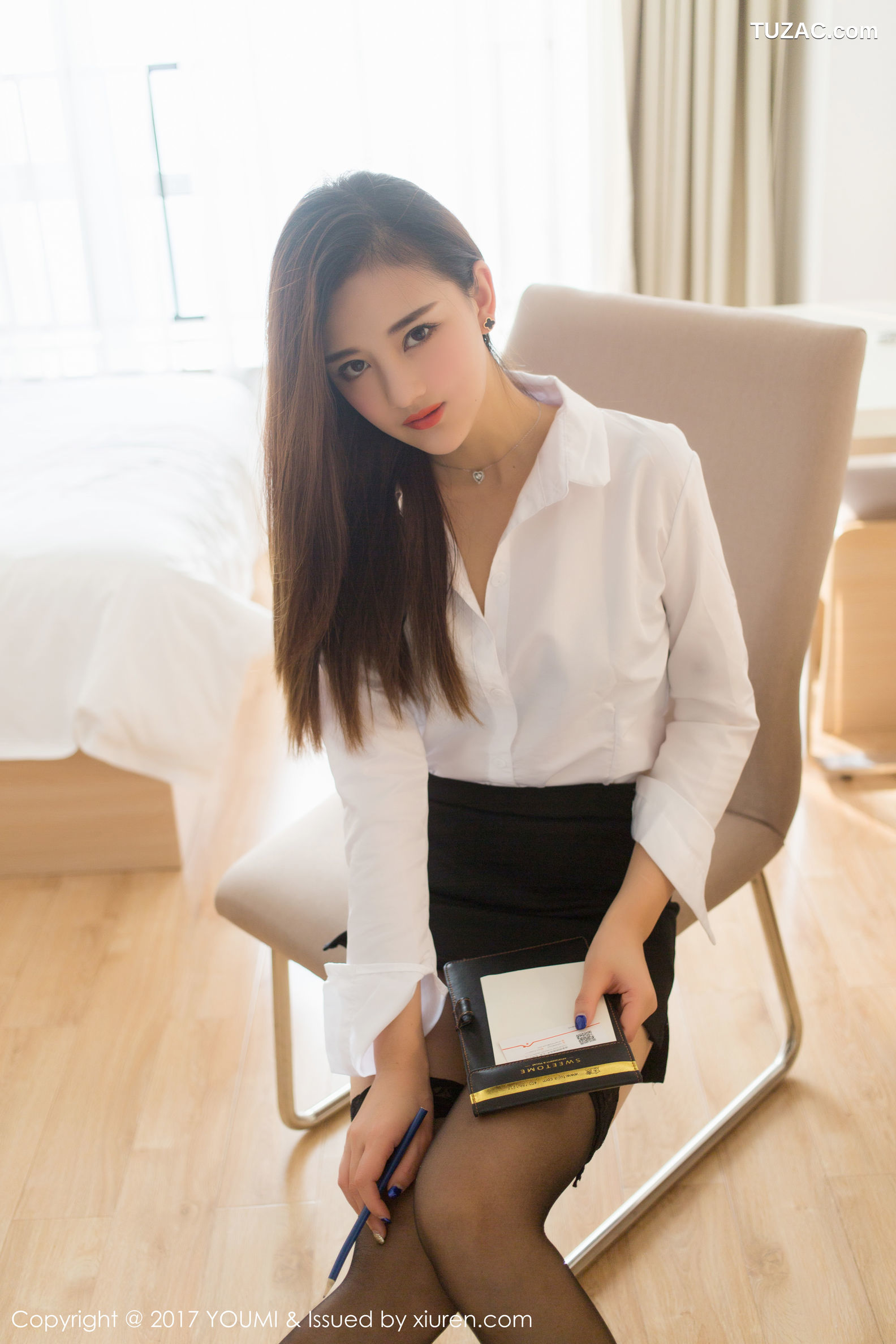 YouMi尤蜜荟-087-娜娜Tina-《黑丝OL诱惑-学生装》-2017.11.22