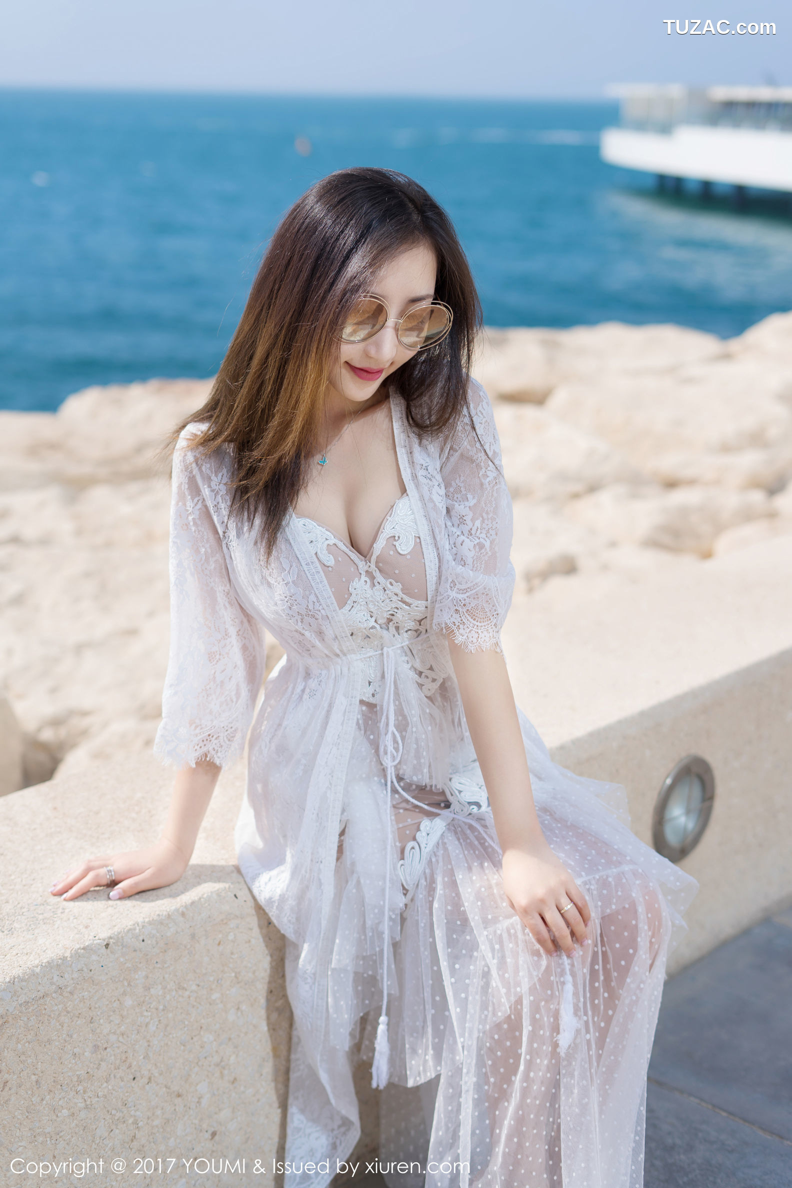 YouMi尤蜜荟-088-Yumi尤美-《蓝天银滩白云佳人美》-2017.11.23