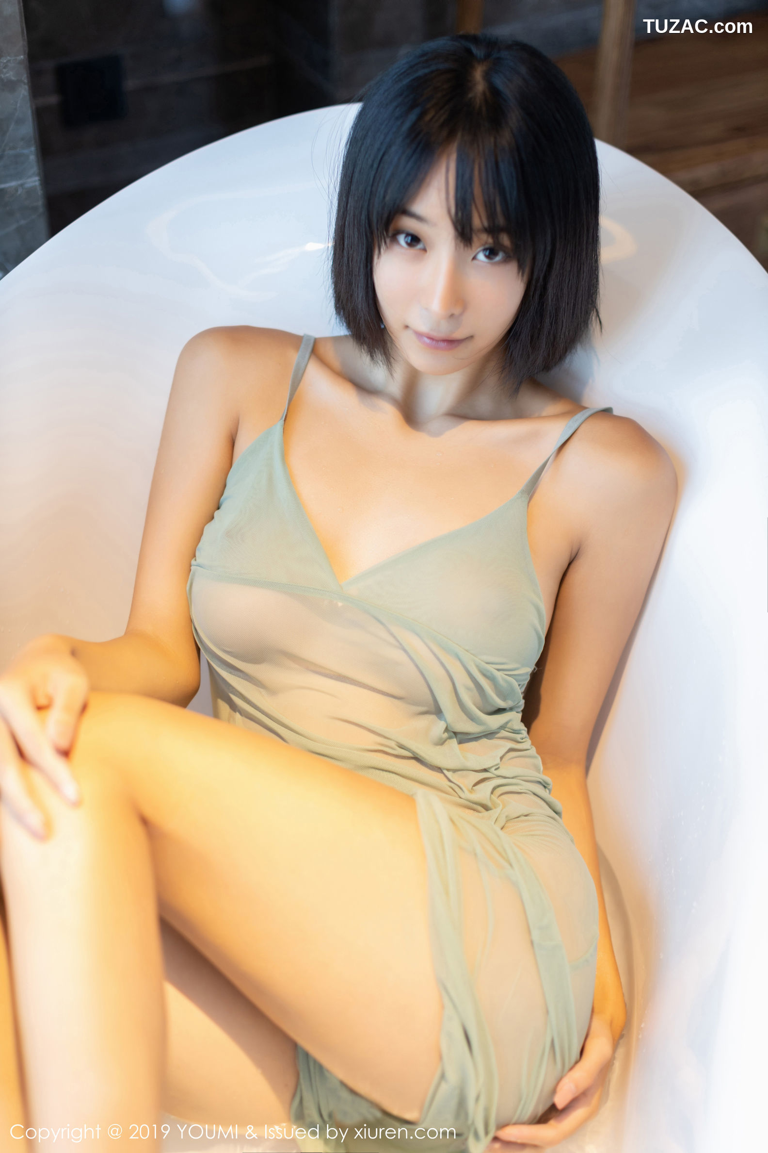 YouMi尤蜜荟-370-蓝夏Akasha-《浴室中曲线诱人》-2019.11.12